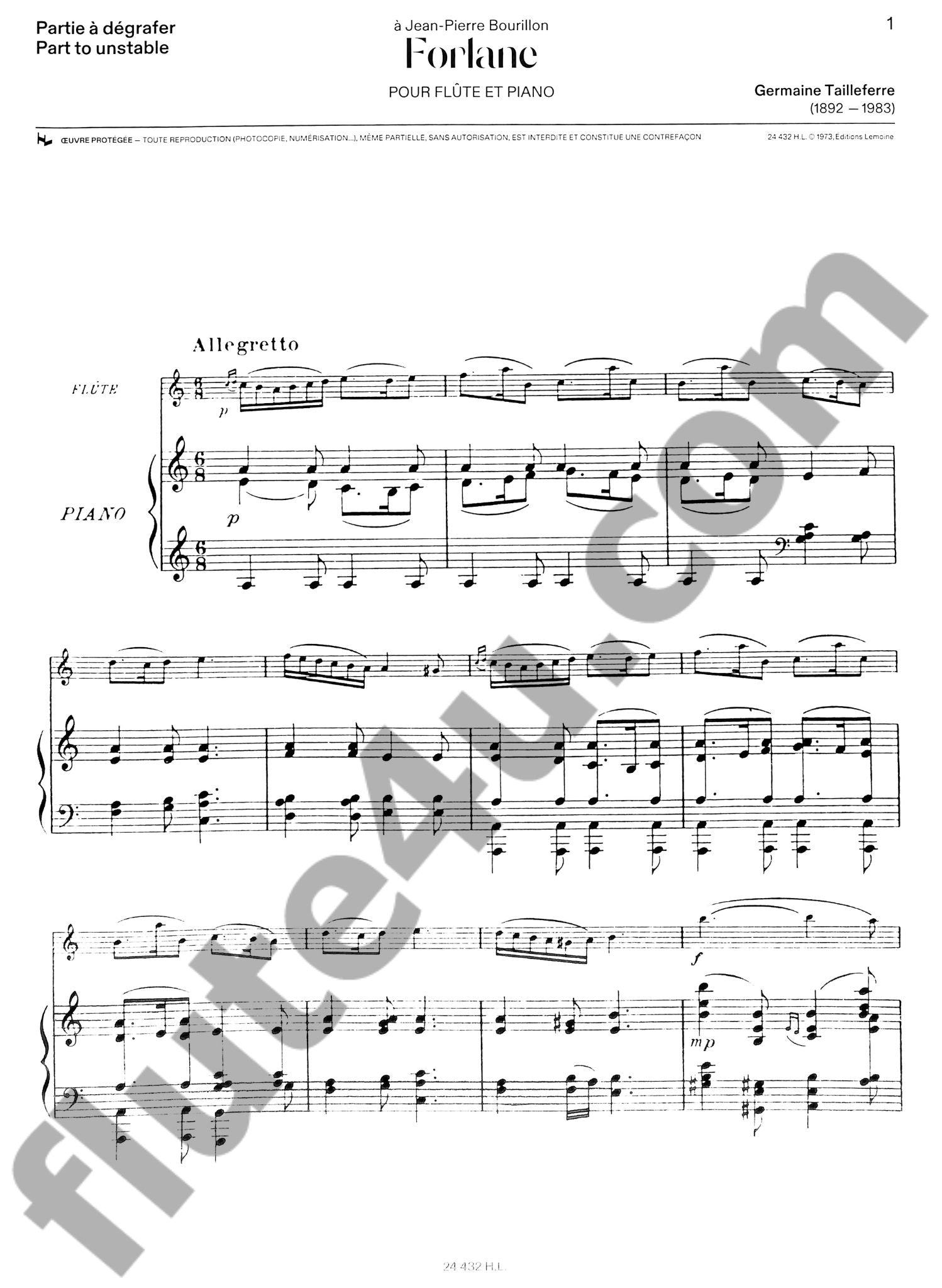 Tailleferre, G :: Forlane