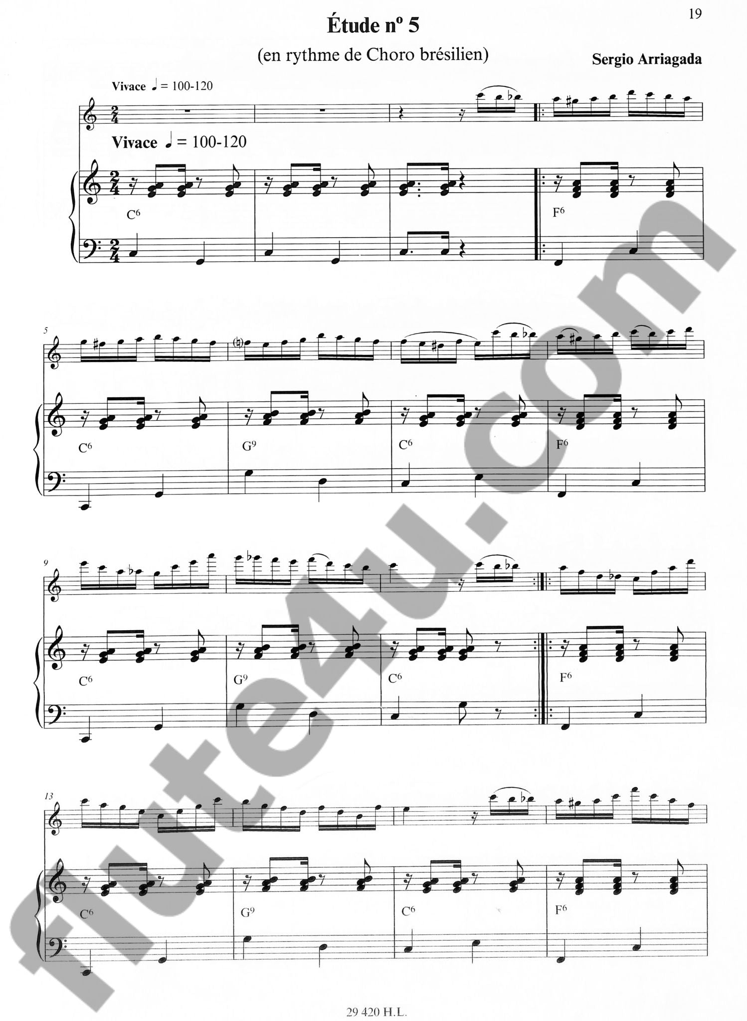 Arriagada, S :: 6 etudes pour 3e cycle
