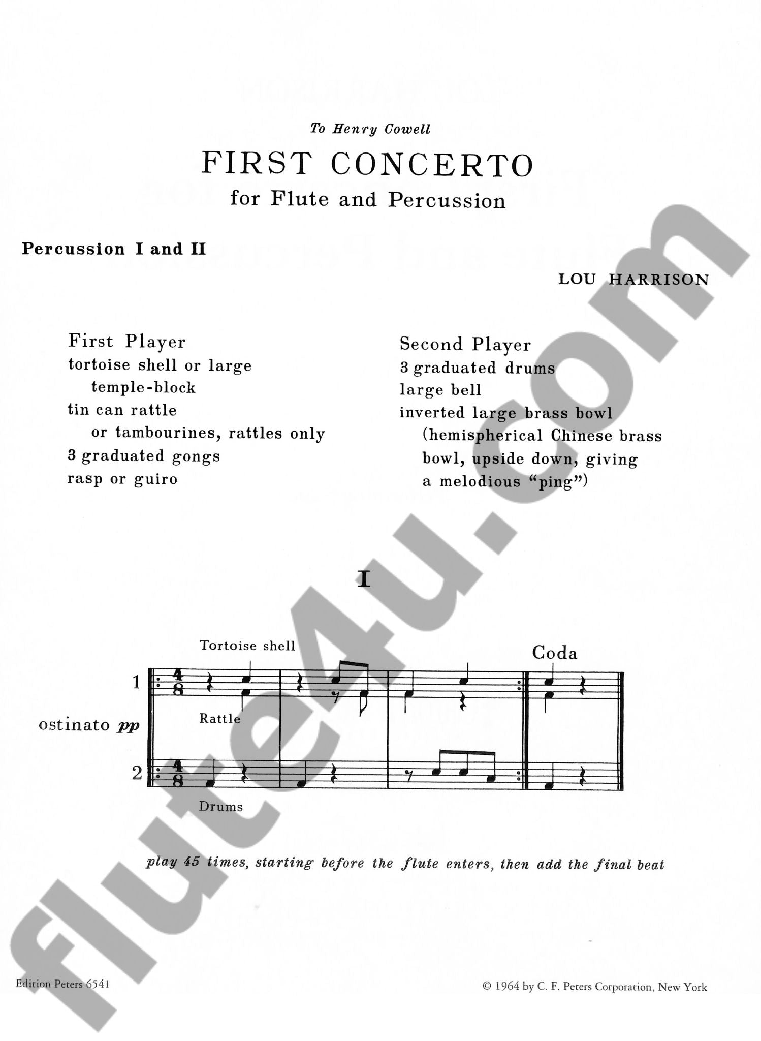 Harrison, L :: First Concerto