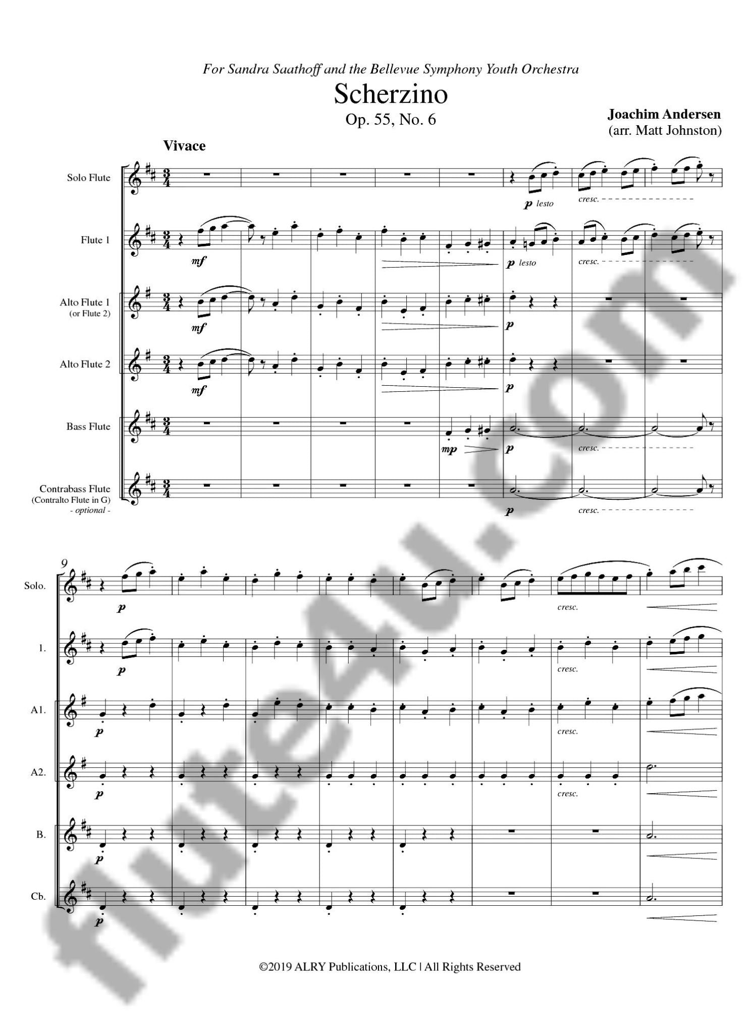 Andersen, J :: Scherzino, Op. 55, No. 6