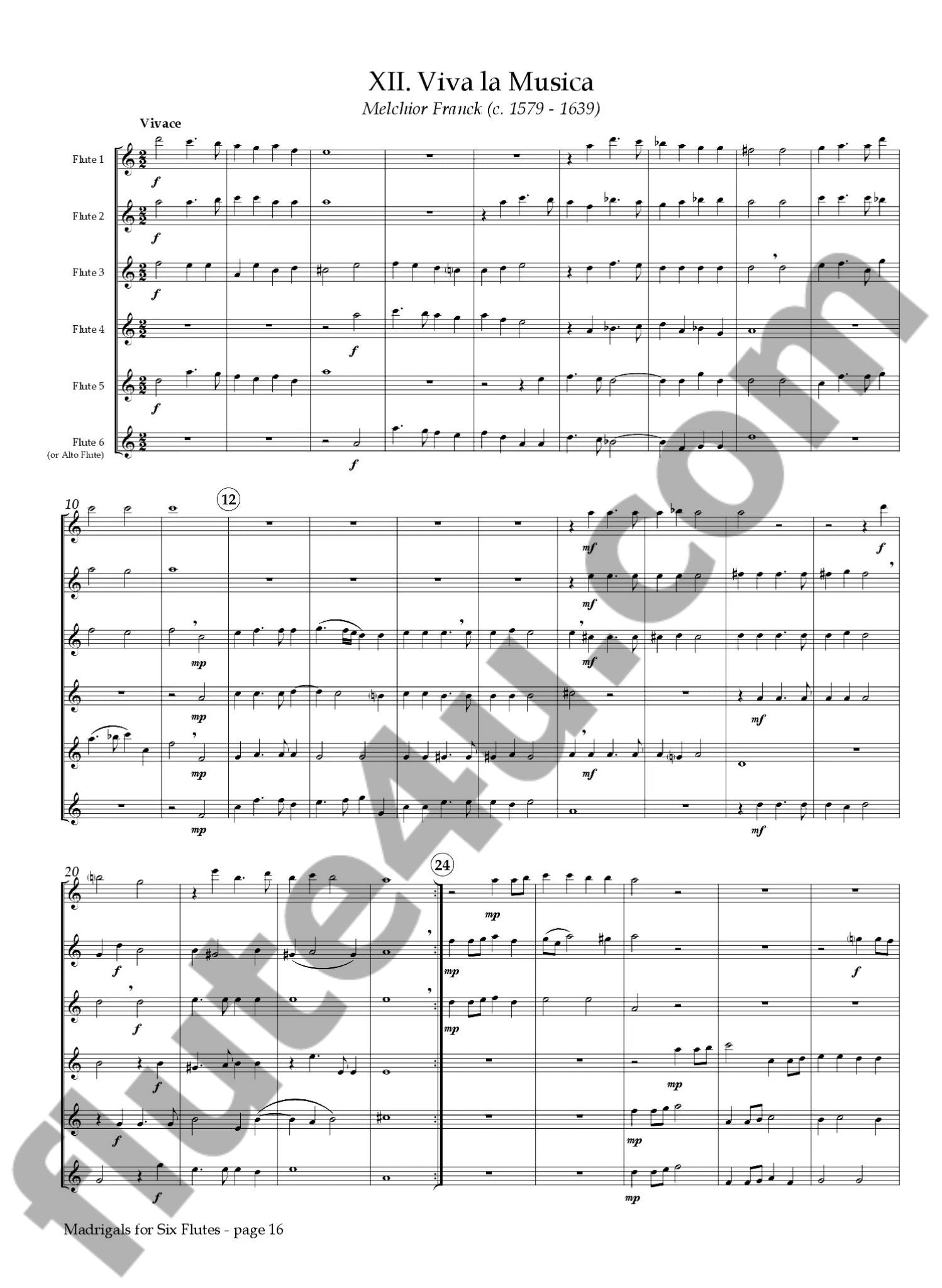 Various :: Madrigals for Six Flutes