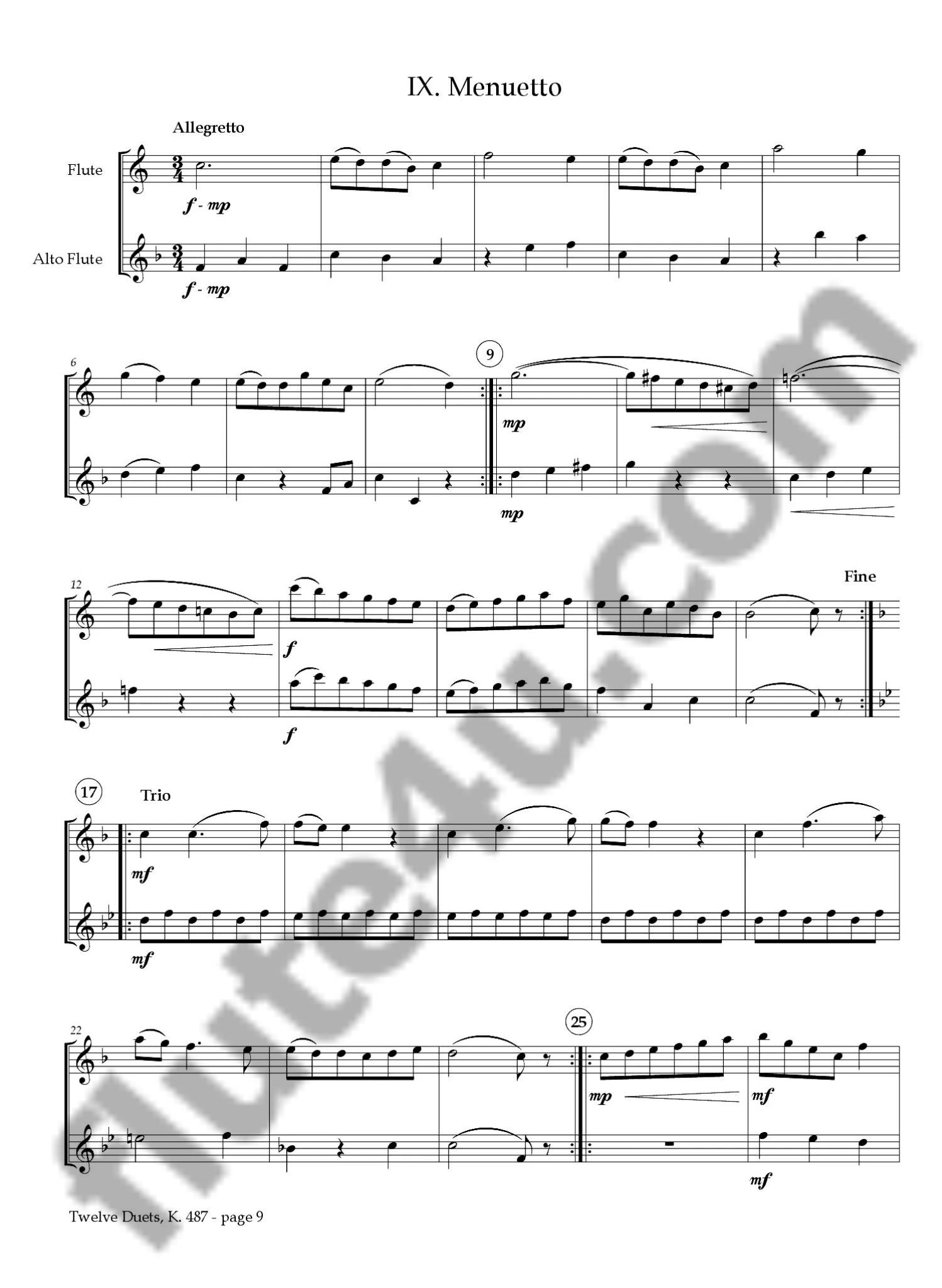 Mozart, WA :: Twelve Duets, K. 487 [12 Duets]