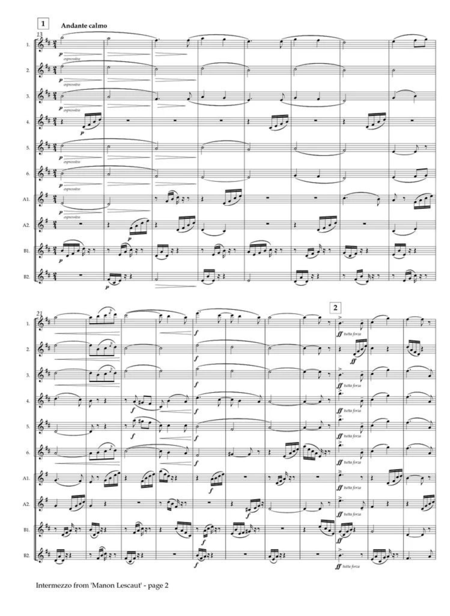 Puccini, G :: Intermezzo from Manon Lescaut