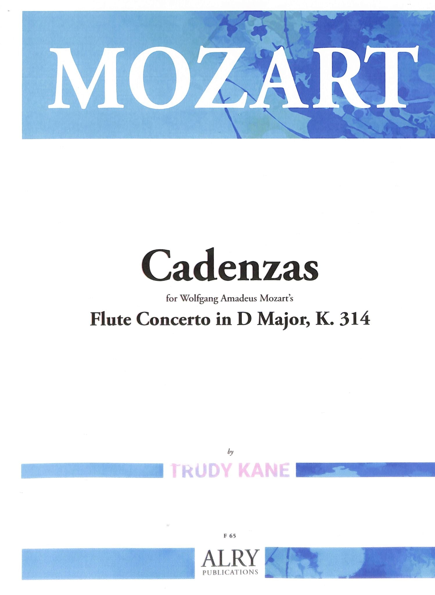 Kane, T :: Cadenzas for Mozart's Flute Concerto in D Major, K. 314