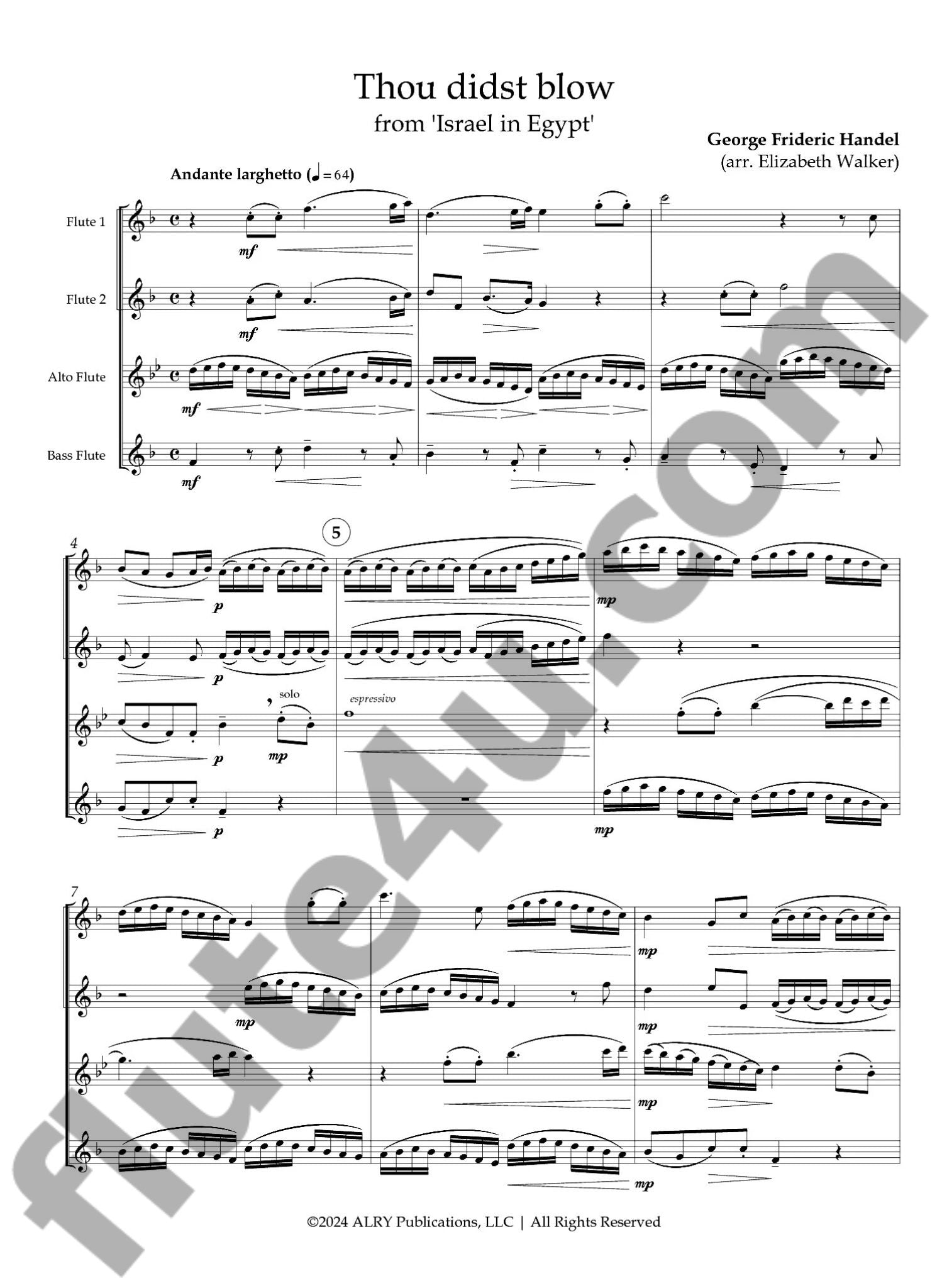 Handel, GF :: Thou didst blow, from 'Israel in Egypt'