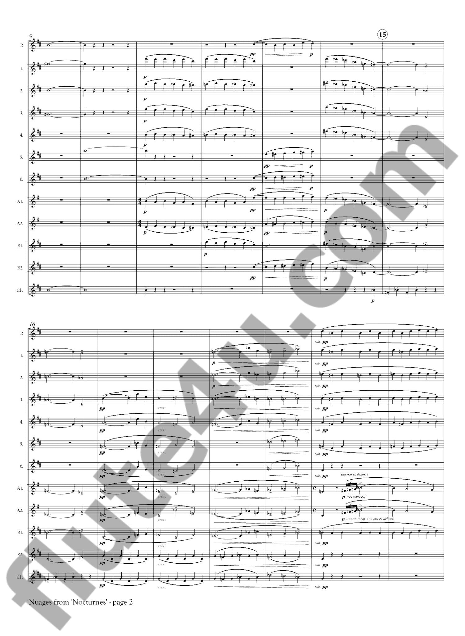 Debussy, C :: Nuages from 'Nocturnes'