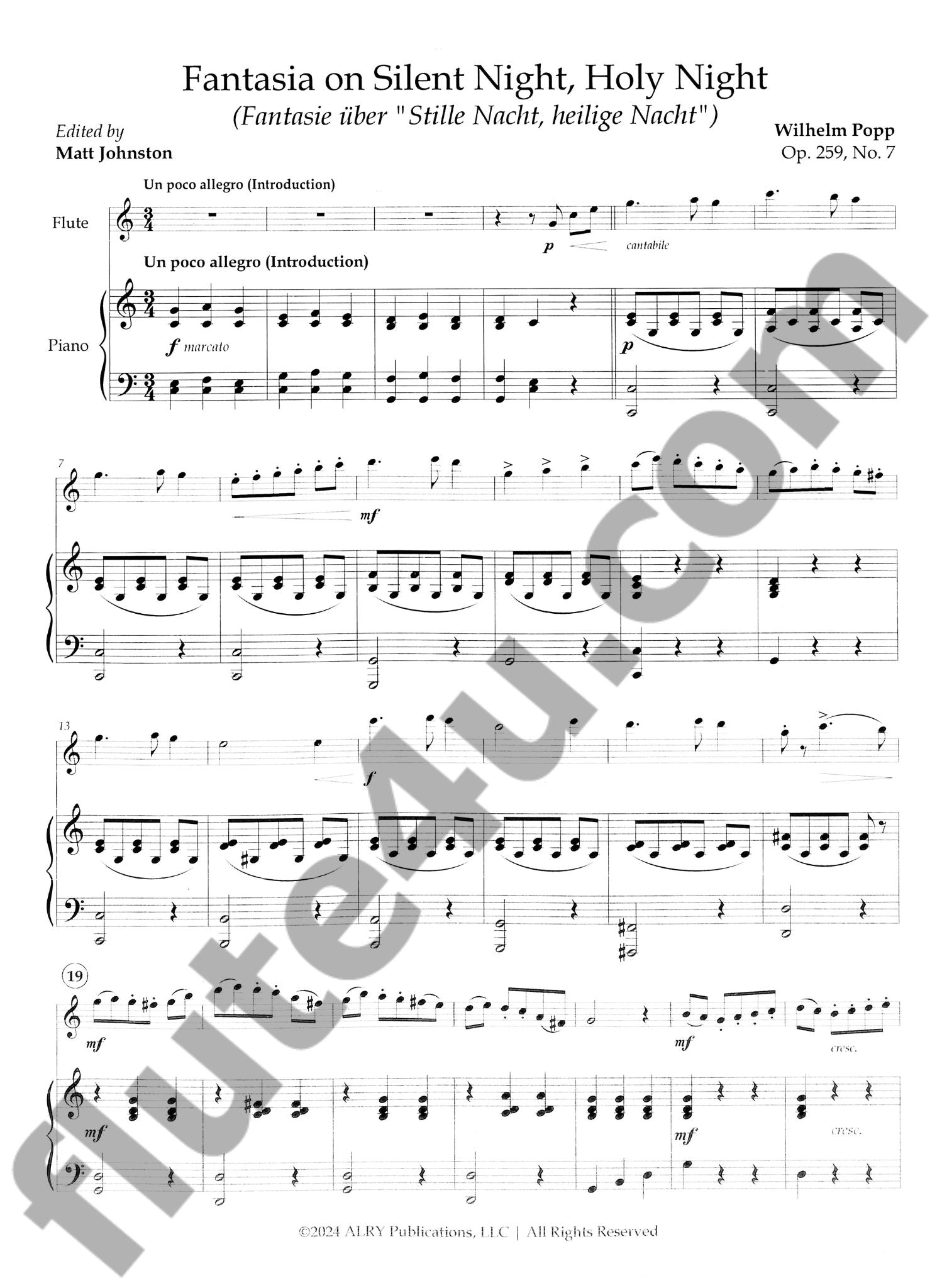 Popp, W :: Fantasia on Silent Night, Holy Night
