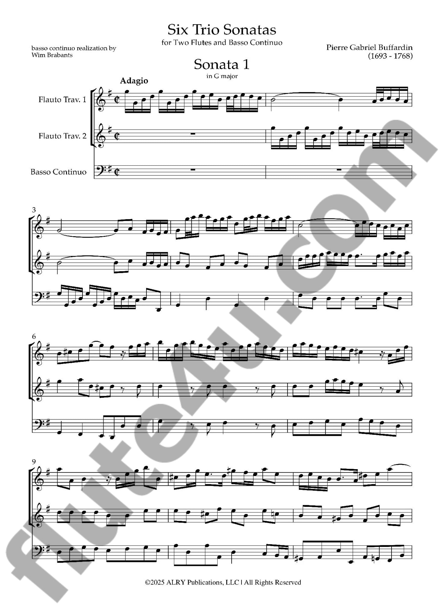 Buffardin, PG :: Six Trio Sonatas