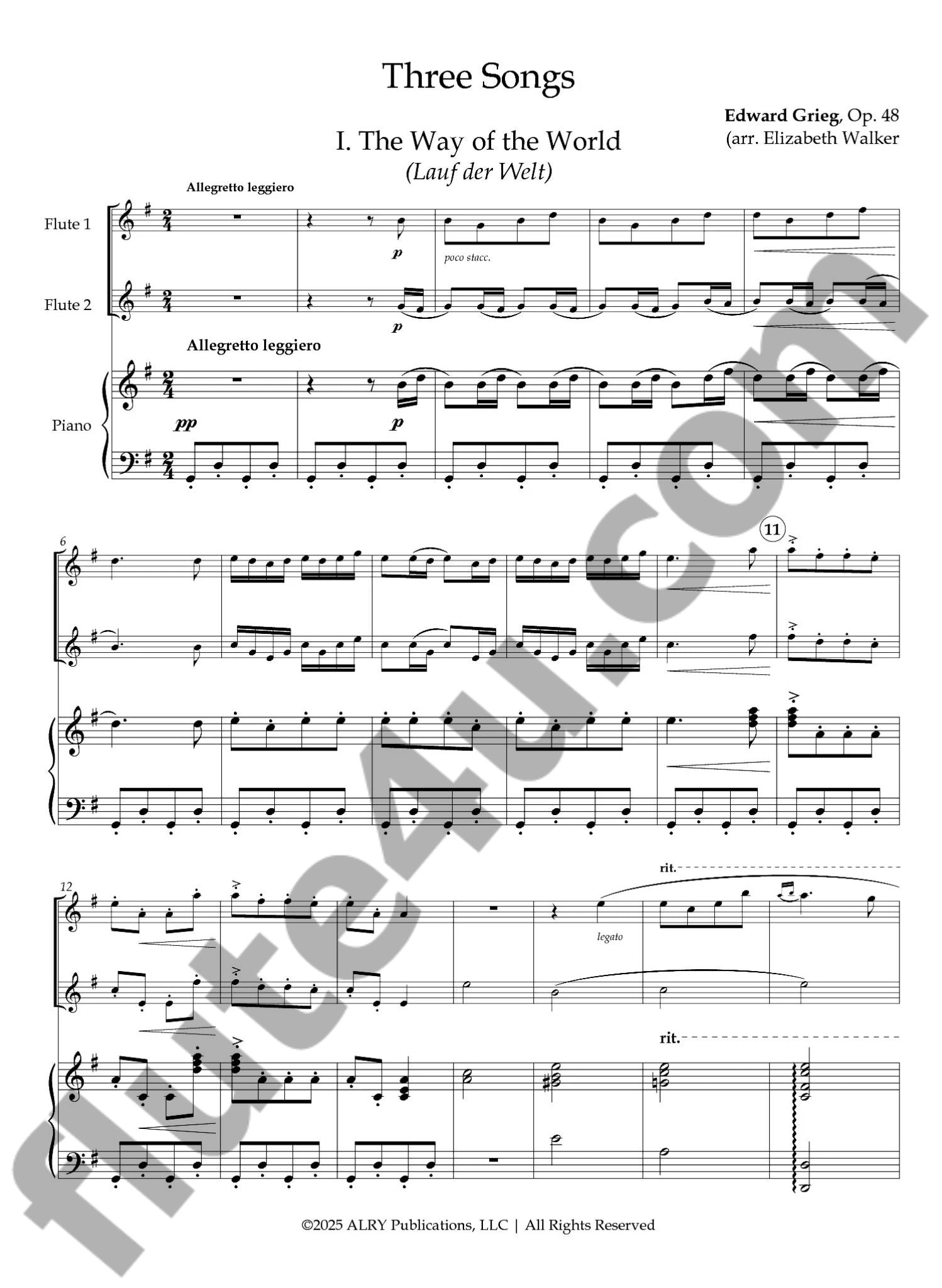 Grieg, E :: Three Songs, op. 48