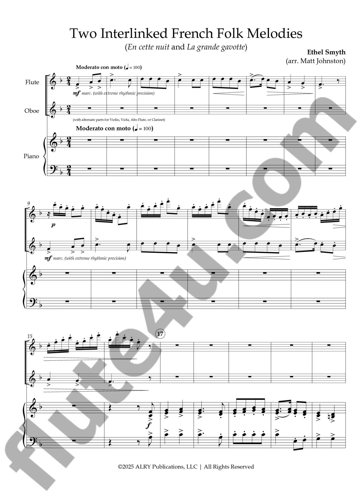 Smyth, Ethel :: Two Interlinked French Folk Melodies