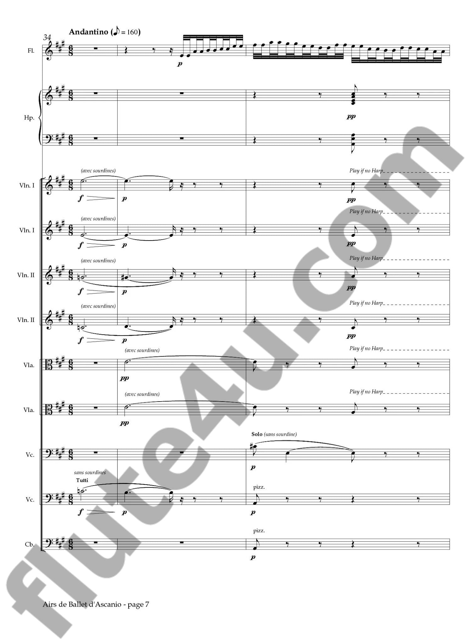Saint-Saens, C :: Airs de Ballet d'Ascanio: Adagio et Variation