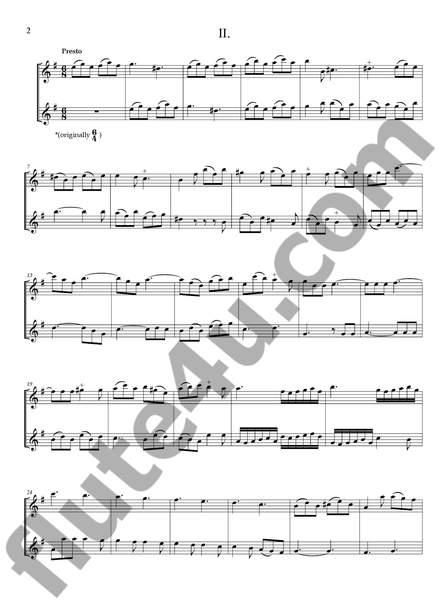 Foliot, E :: Sonate Pour deux flute Traversieres