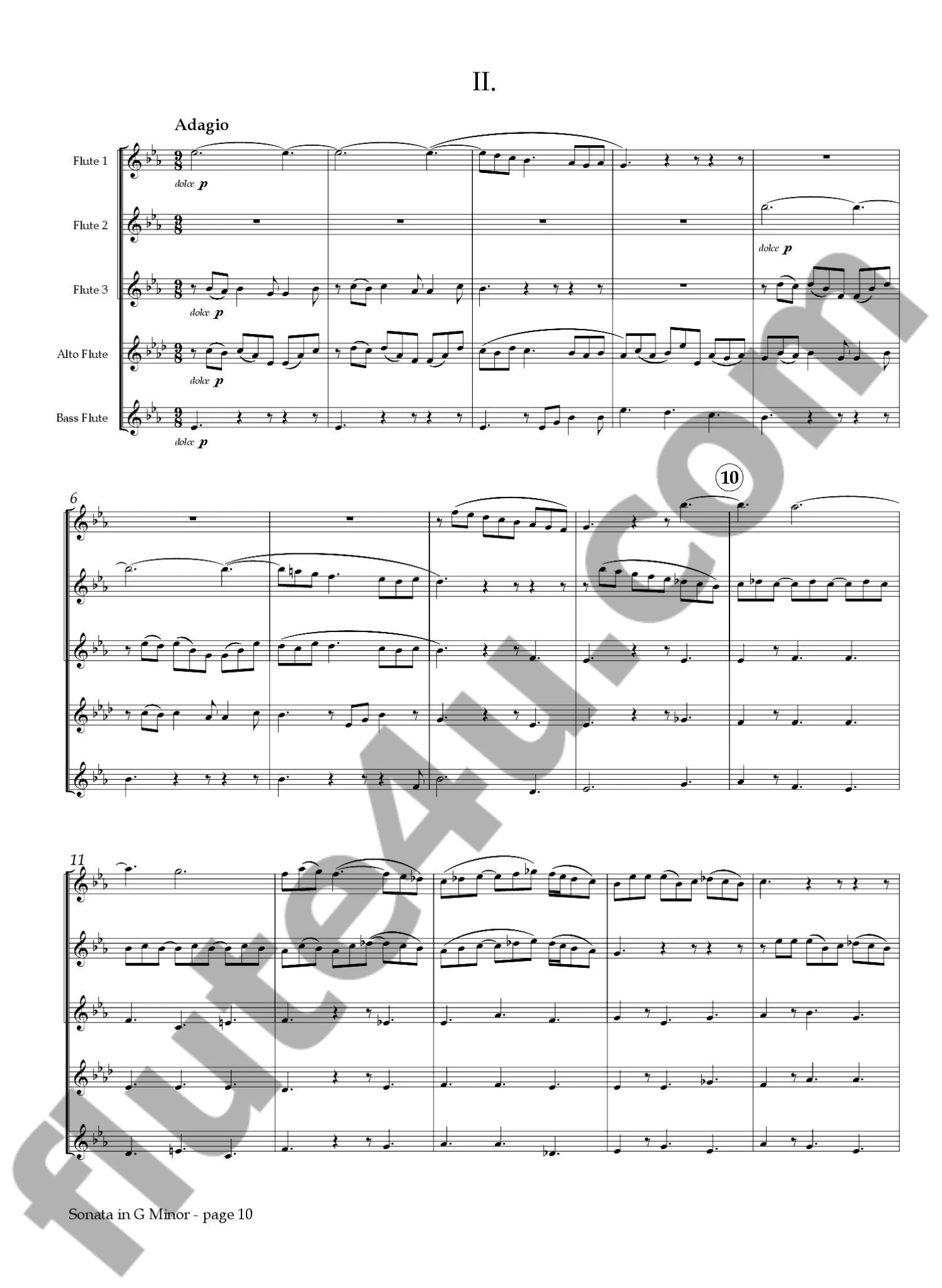 Bach, CPE :: Sonata in G Minor, H 542.5, BWV 1020