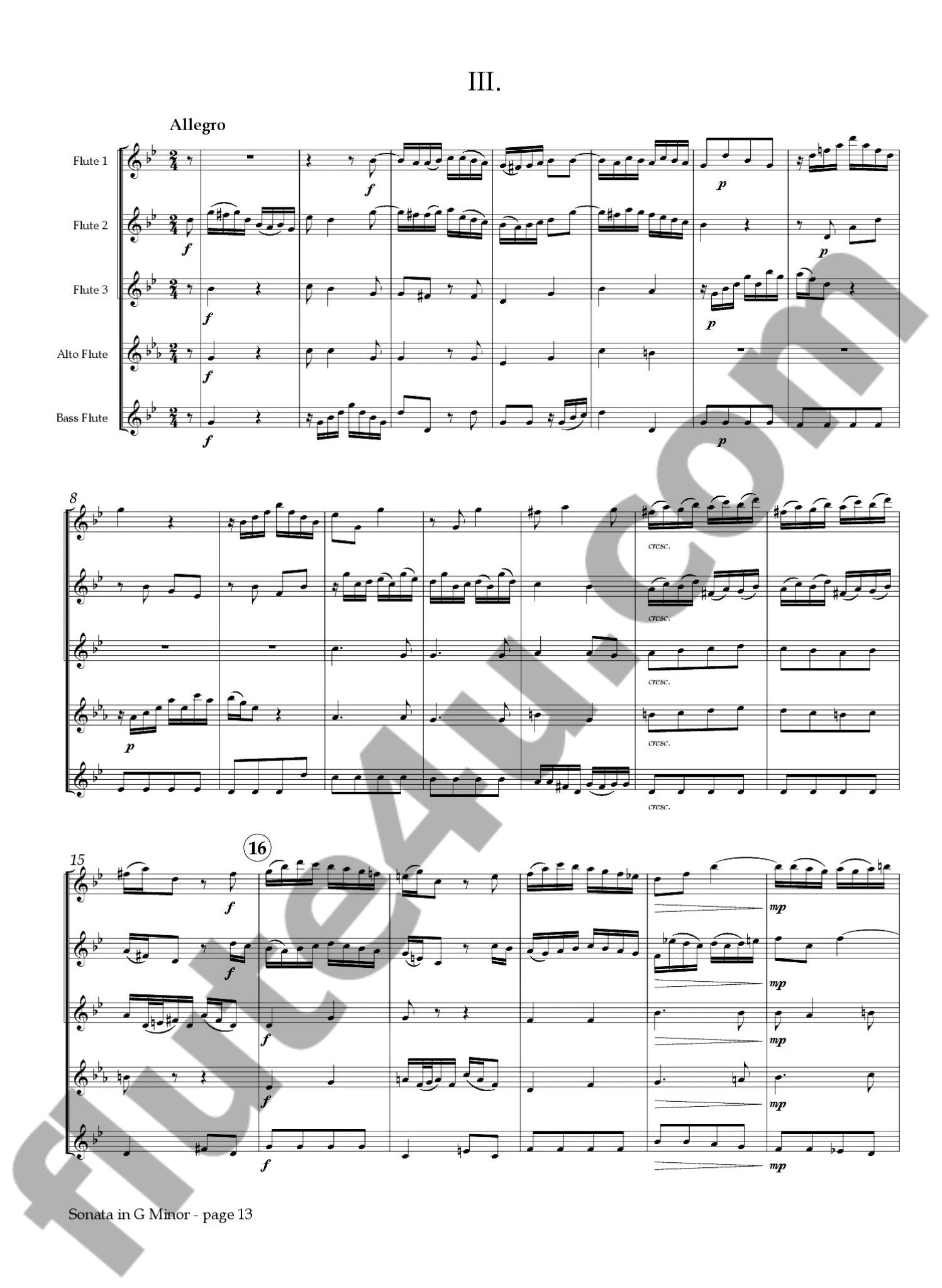 Bach, CPE :: Sonata in G Minor, H 542.5, BWV 1020