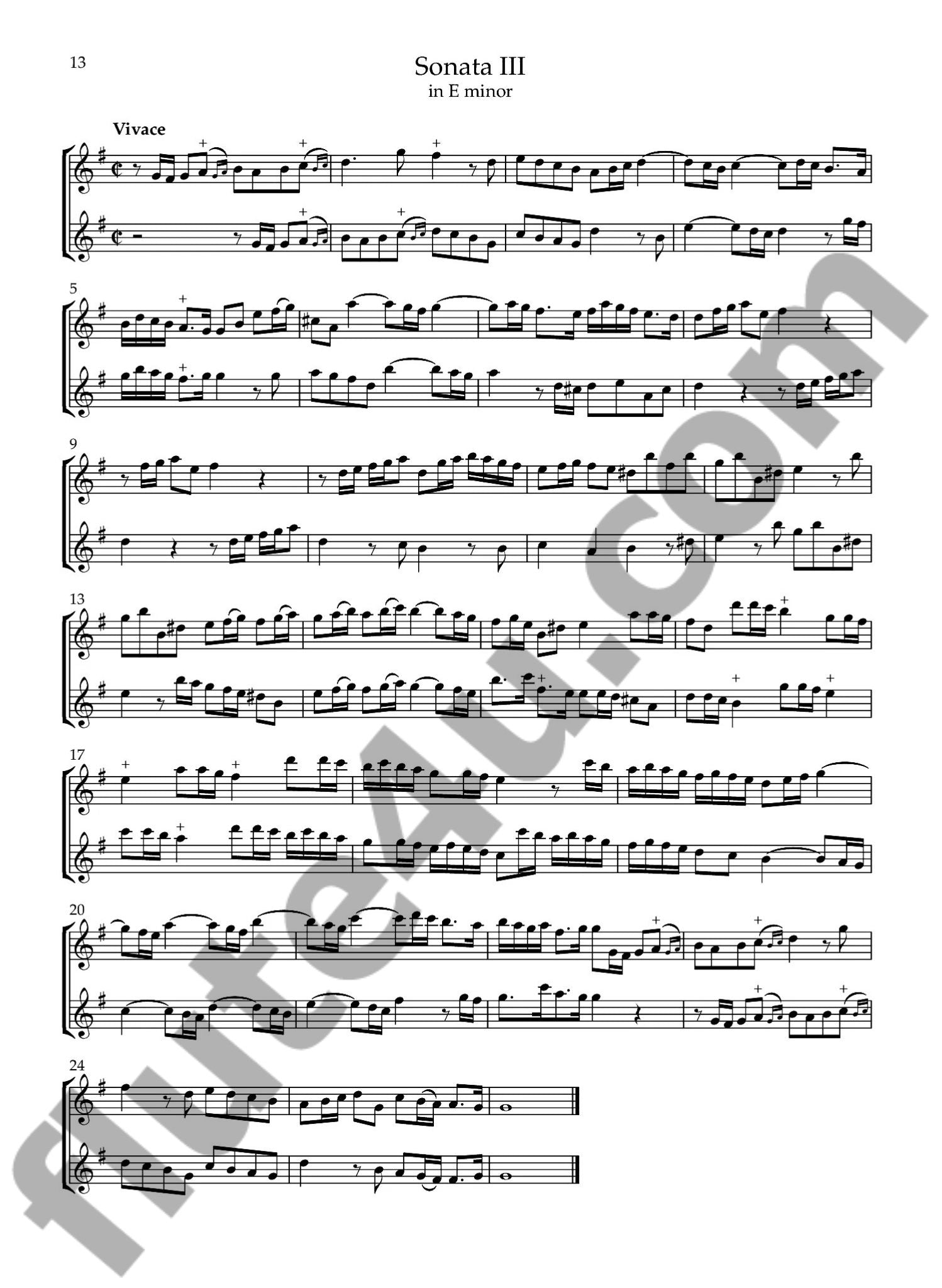 L'oeillet de Gant, JP :: Six Sonatas, Op. 5, Livre Second