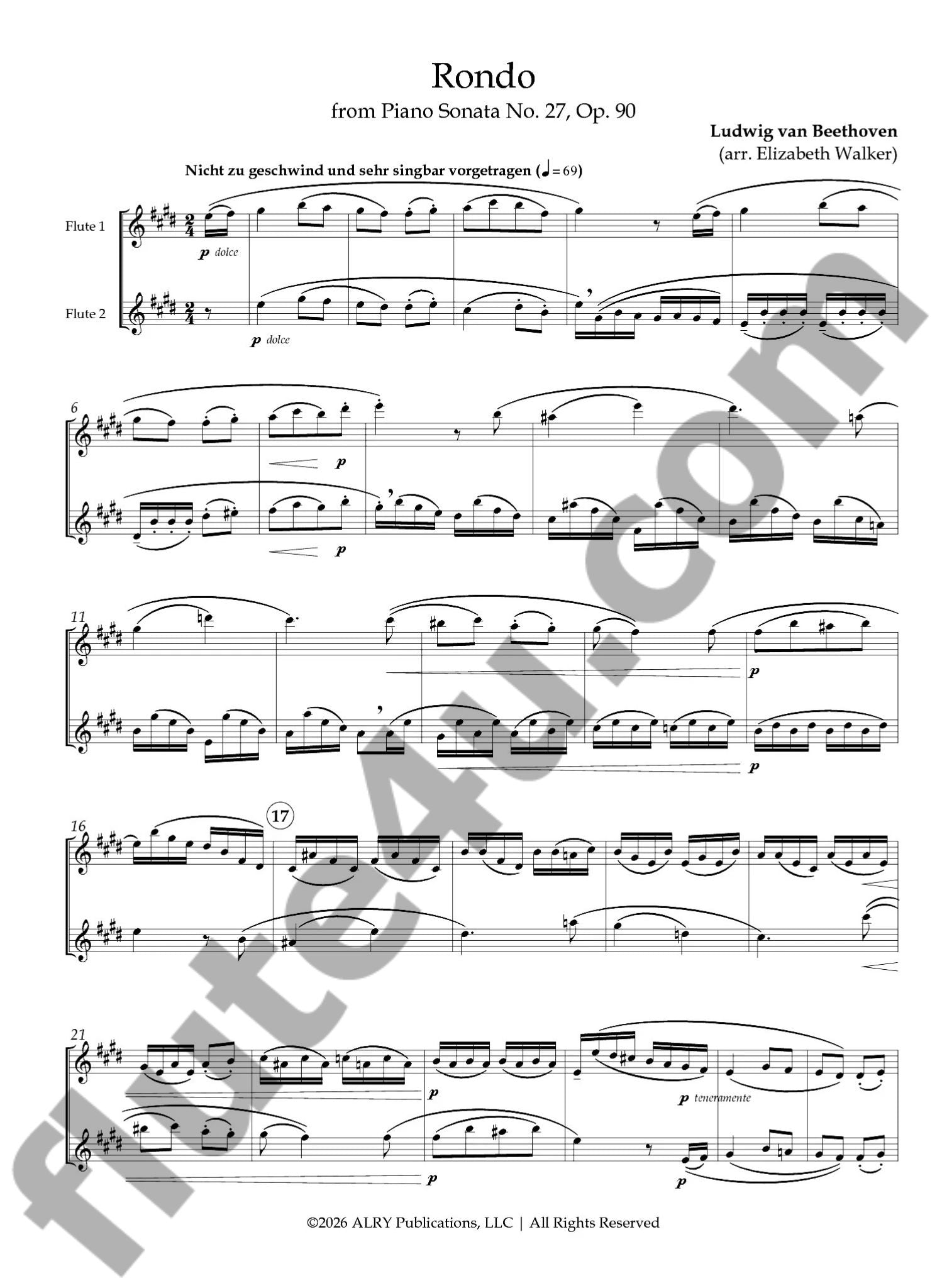 Beethoven, L :: Rondo from Piano Sonata No. 27, Op. 90