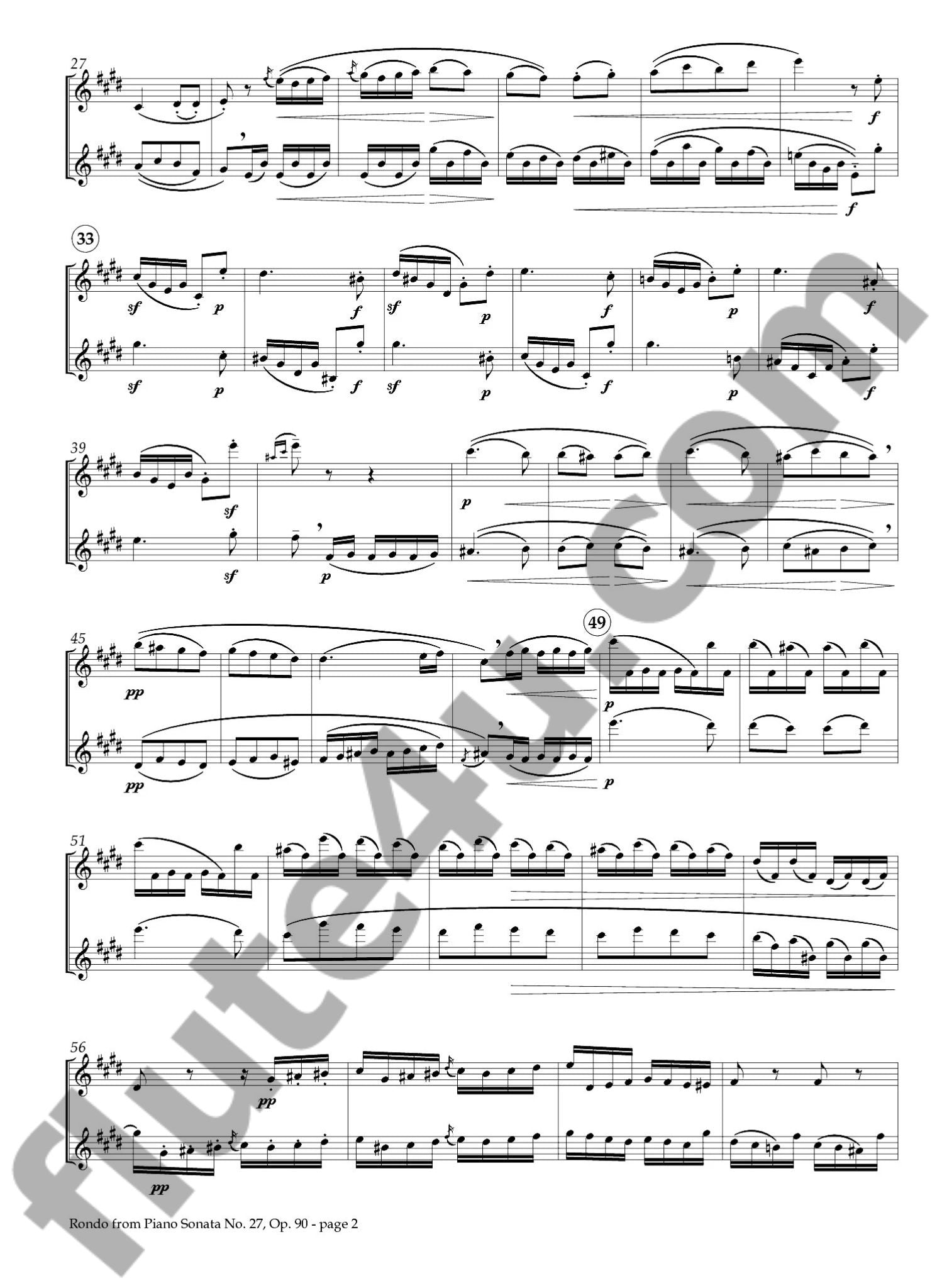 Beethoven, L :: Rondo from Piano Sonata No. 27, Op. 90