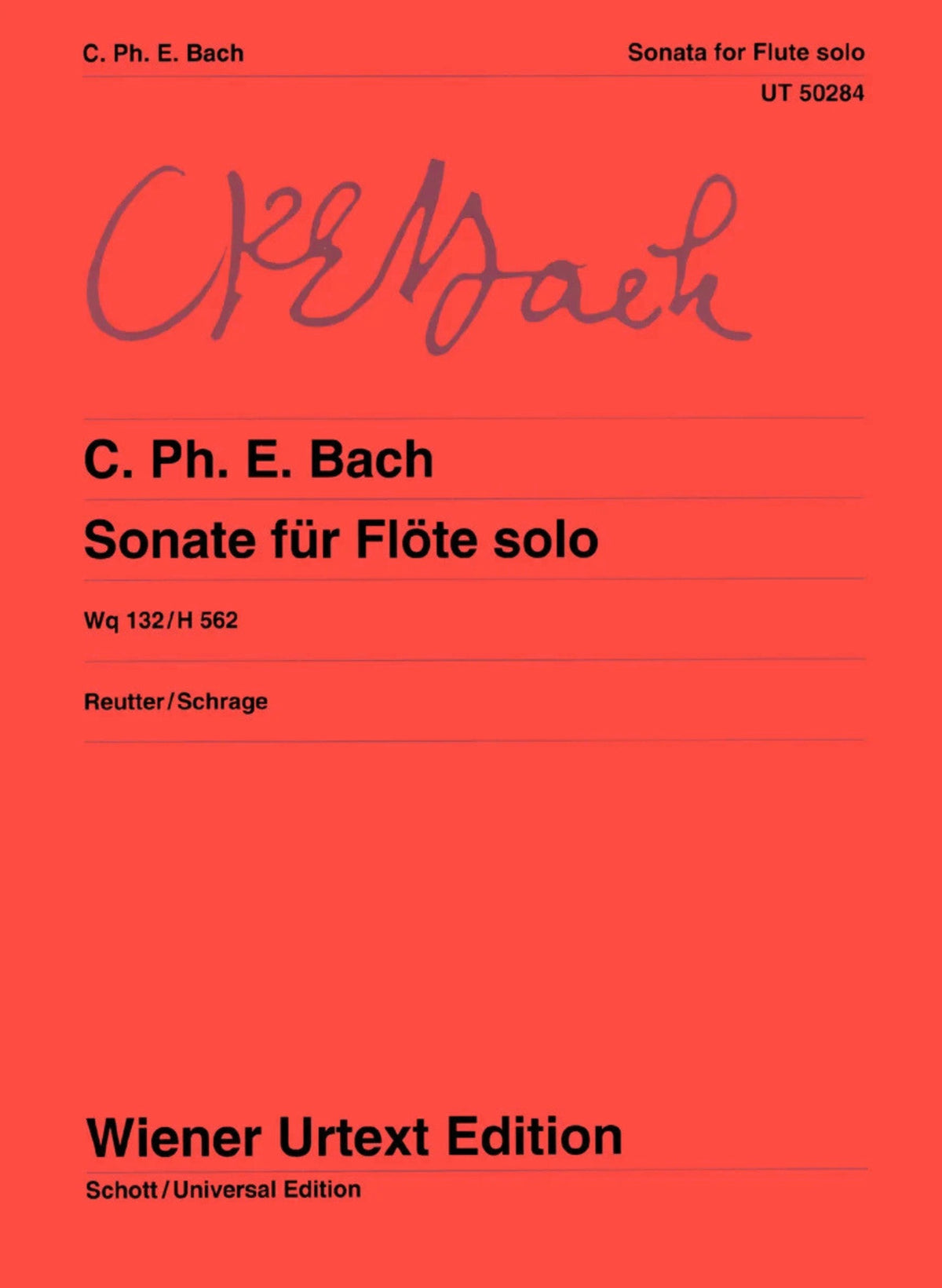 Bach, CPE :: Sonate fur Flote Solo Wq 132/H 562