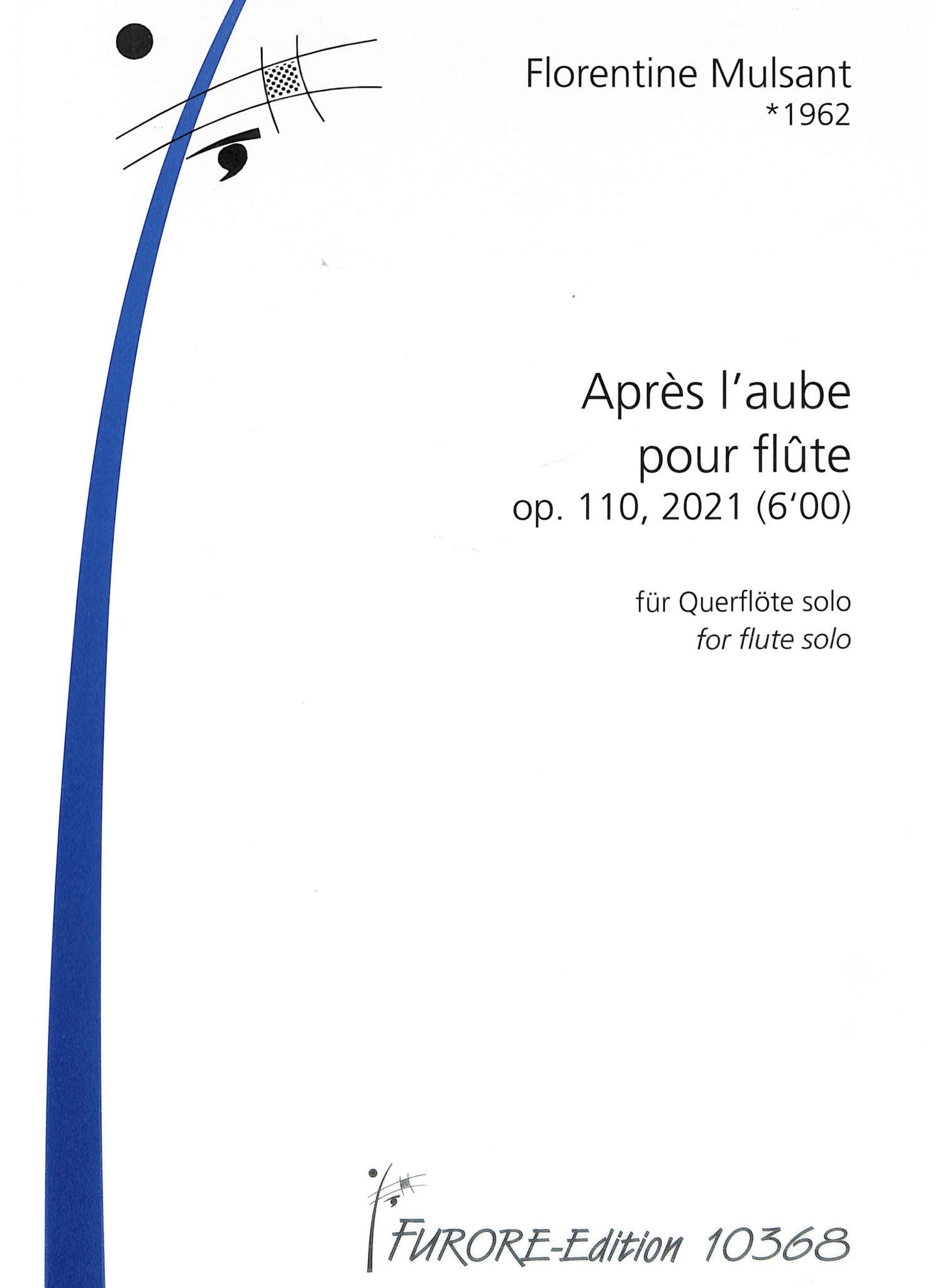 Mulsant, F :: Apres l'aube pour flute, op. 110