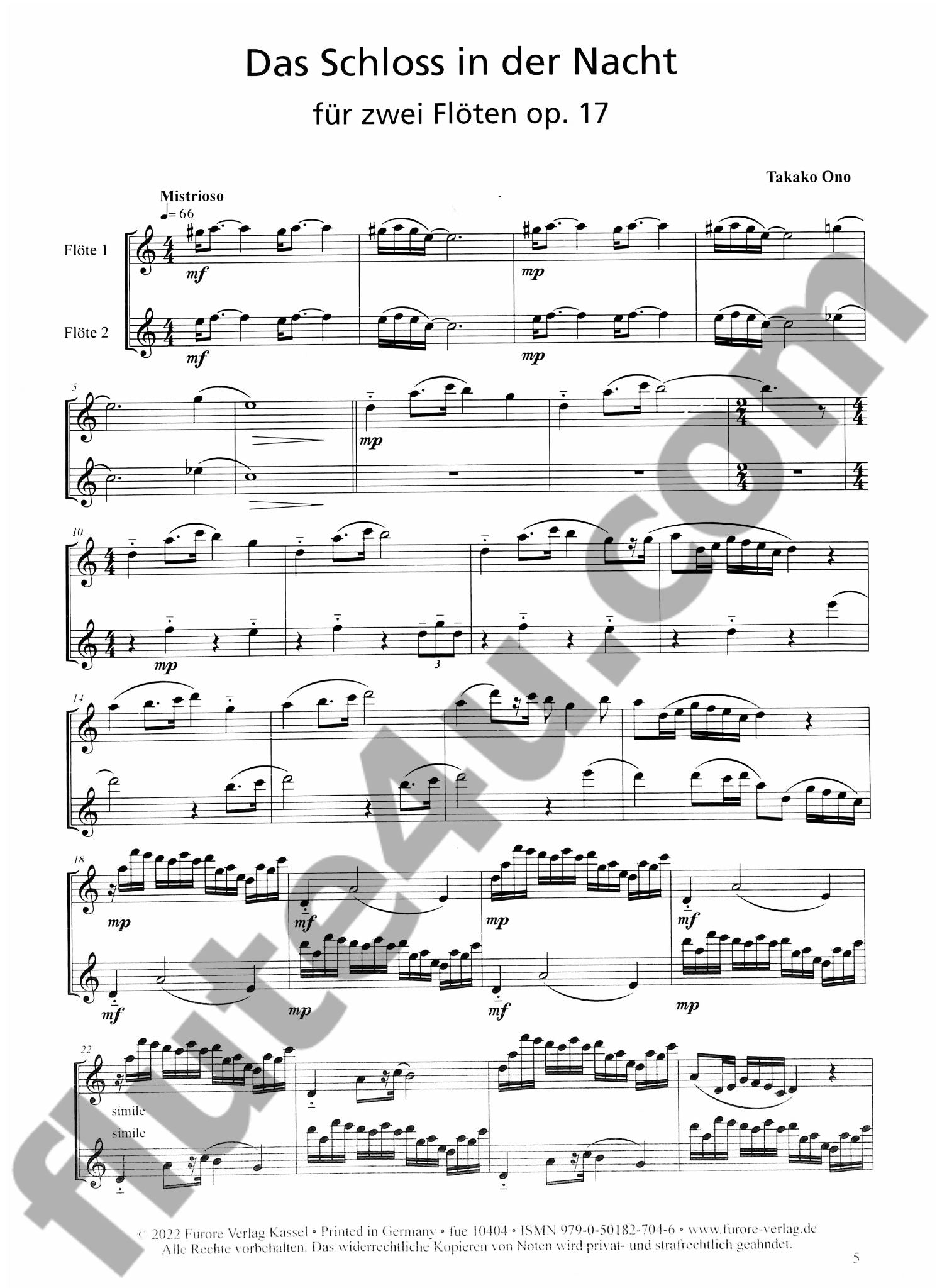 Ono, T :: Das Schloss in der Nacht, op. 17 [The Castle in the Night]
