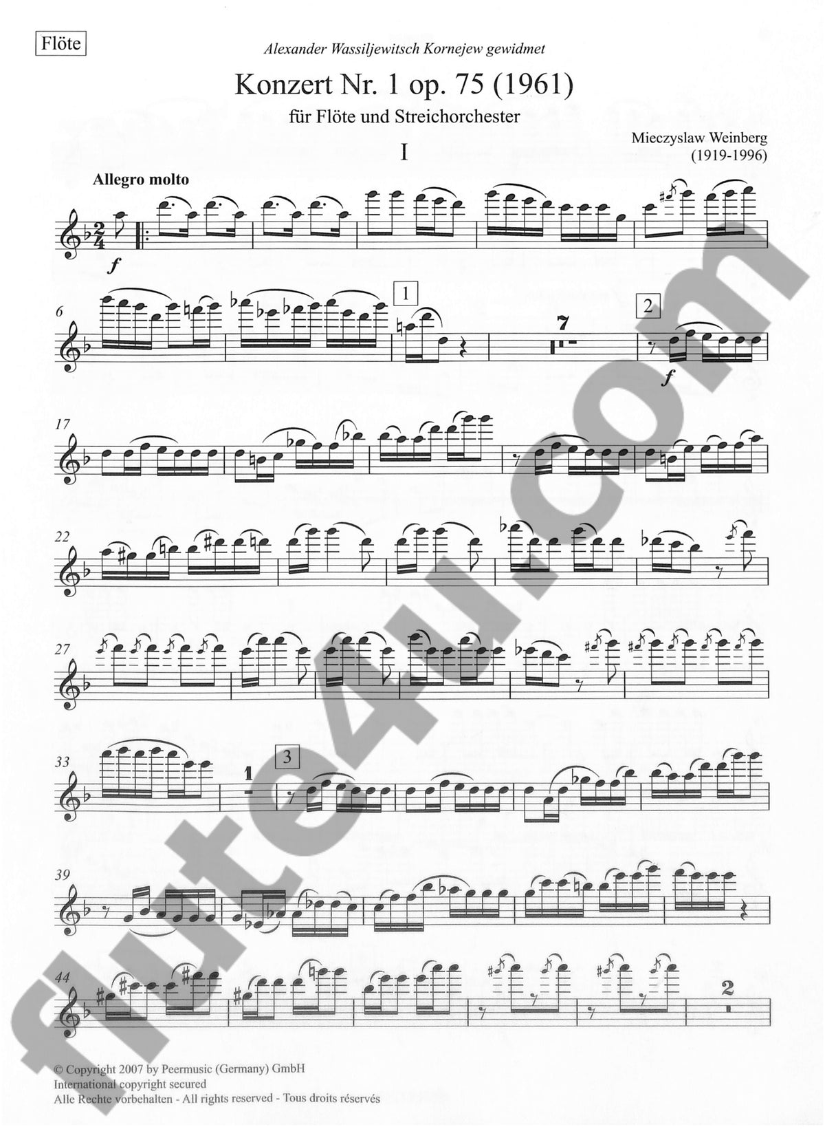 Weinberg, M :: Konzert [Concerto] Nr. 1 op. 75