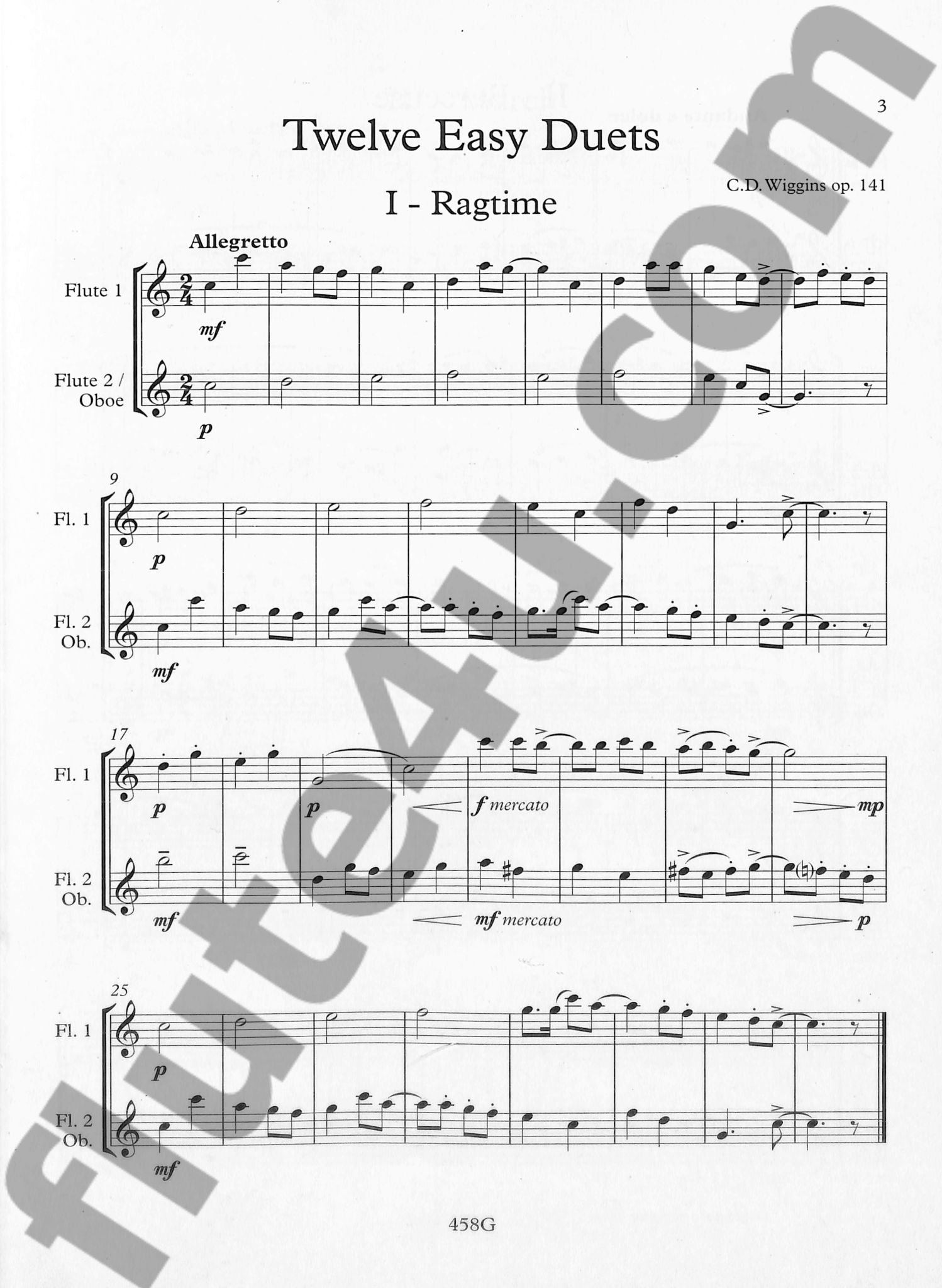 Twelve Easy Duets, op. 141