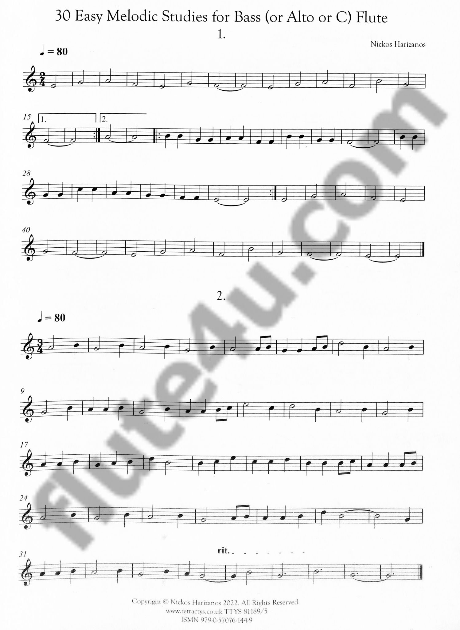 Harizanos, N :: 30 Easy Melodic Studies