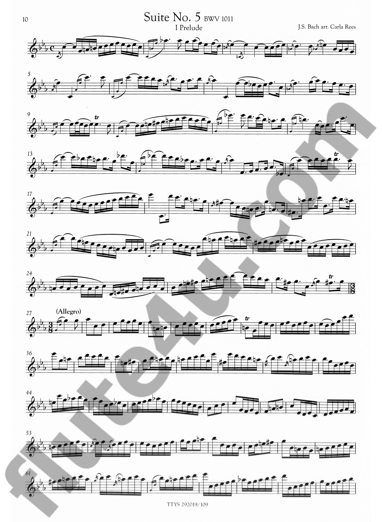 Bach, JS :: Cello Suites for C Flute, Vol. 2