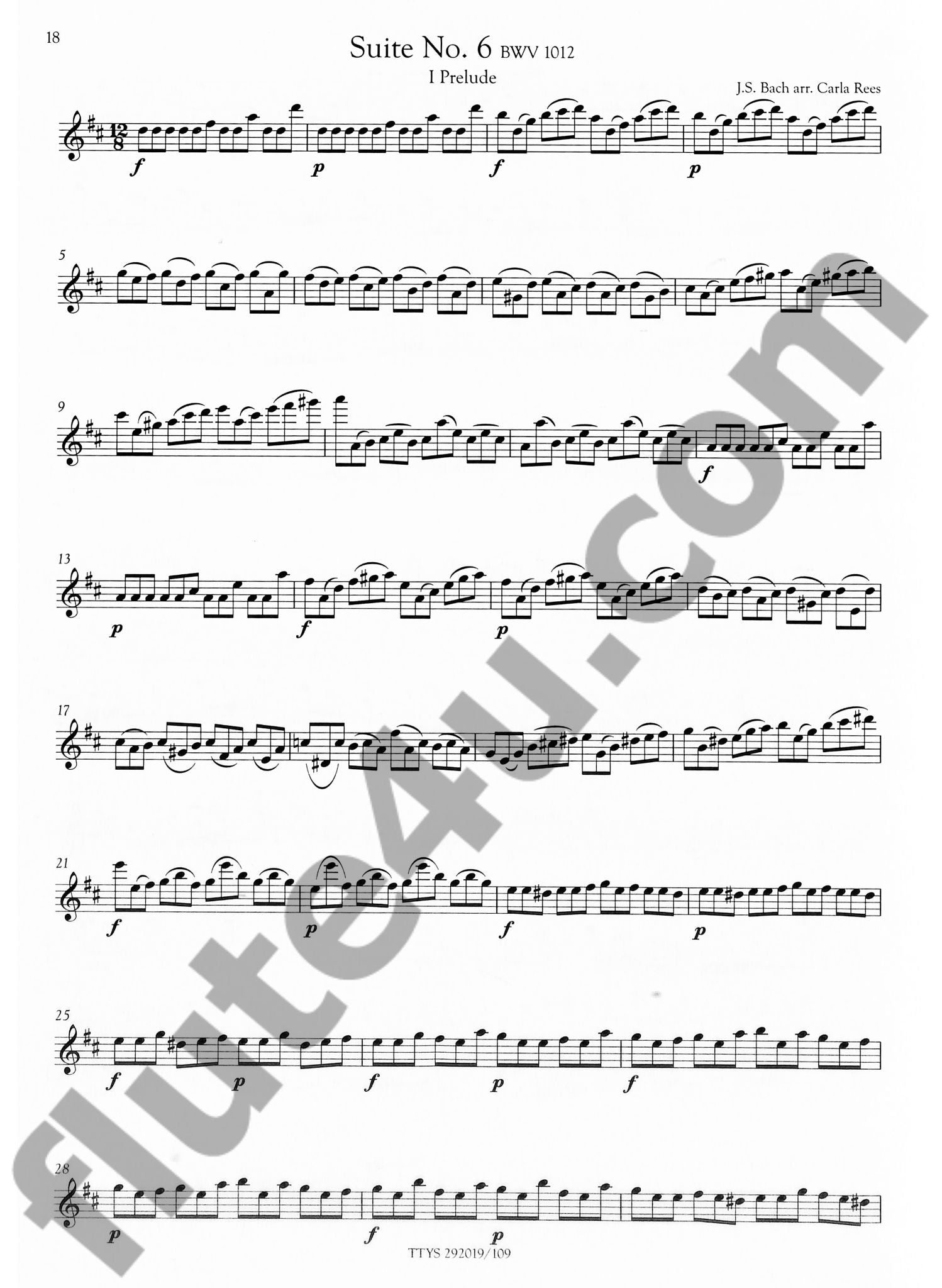 Bach, JS :: Cello Suites for C Flute, Vol. 2