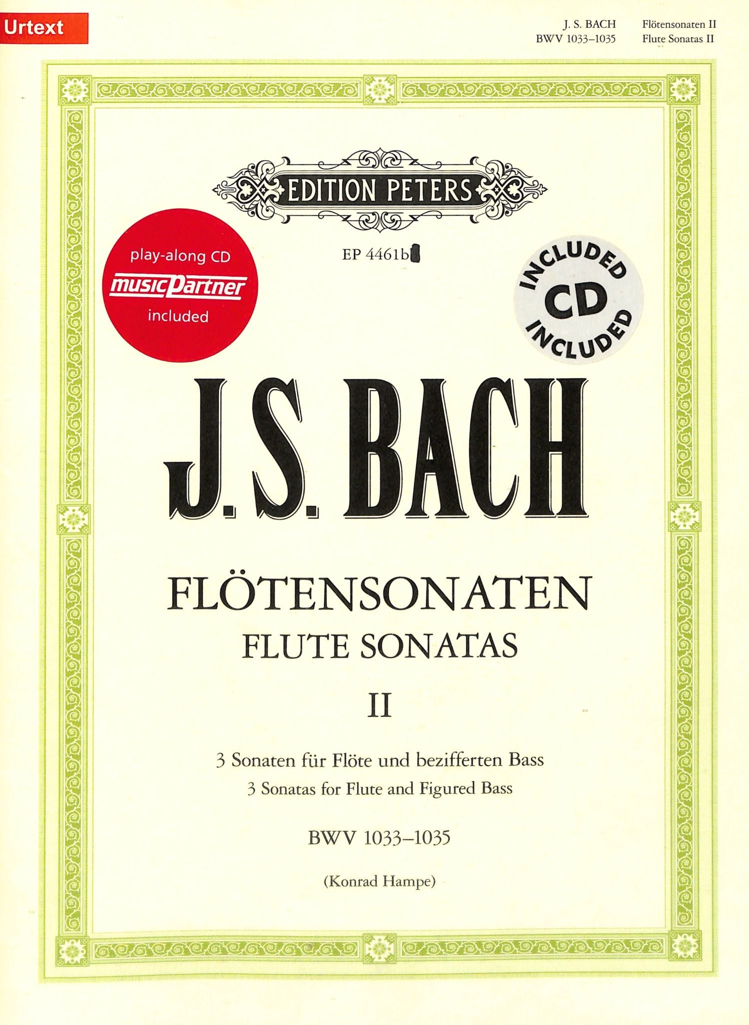 Bach, JS :: Flotensonaten II BWV 1033, 1034, 1035 [Flute Sonatas II] w/ CD
