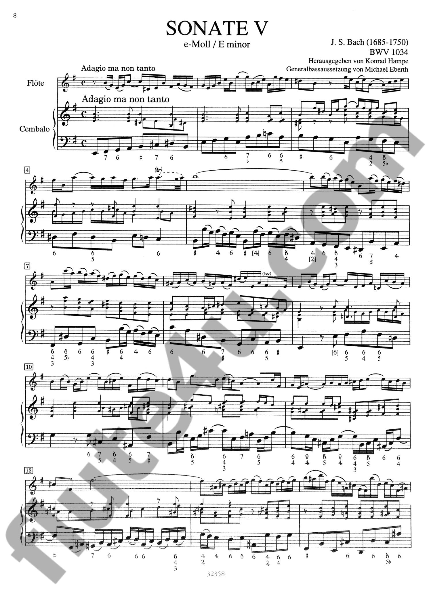 Bach, JS :: Flotensonaten II BWV 1033, 1034, 1035 [Flute Sonatas II] w/ CD