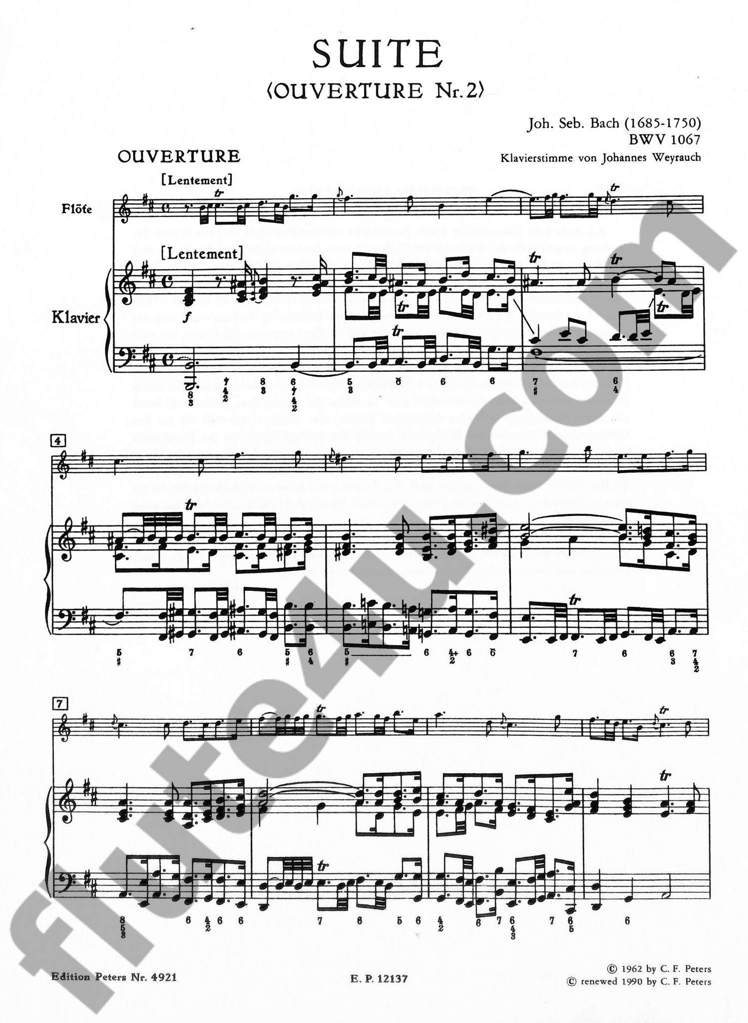 Bach, JS :: Suite (Ouverture) Nr. 2 h-Moll BWV 1067 [Suite (Overture) No. 2 in B minor BWV 1067]