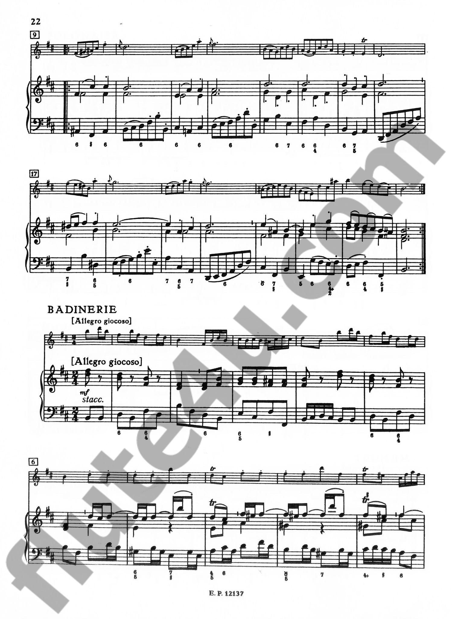 Bach, JS :: Suite (Ouverture) Nr. 2 h-Moll BWV 1067 [Suite (Overture) No. 2 in B minor BWV 1067]