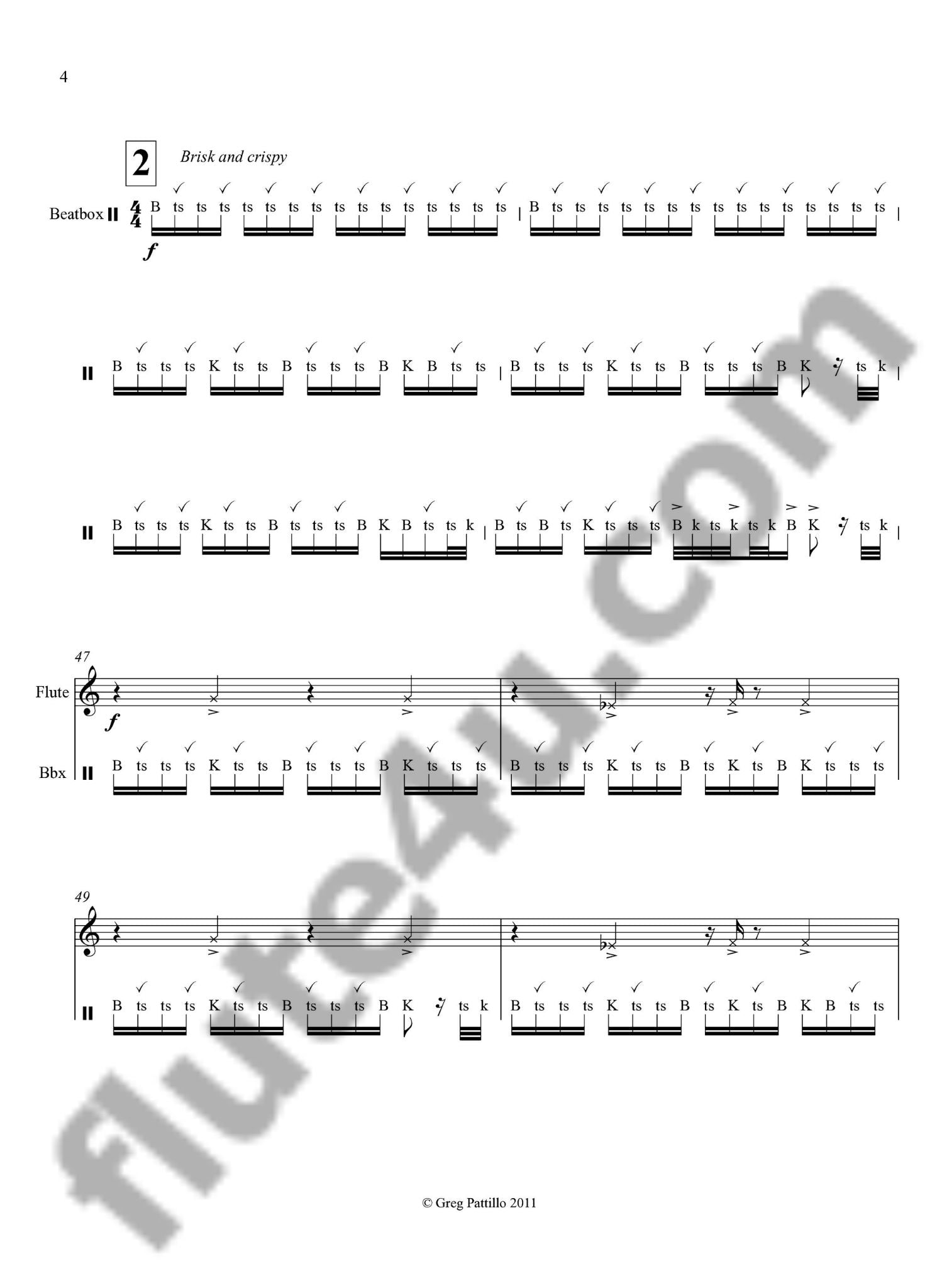 Pattillo, G :: Three Beats for Beatbox Flute