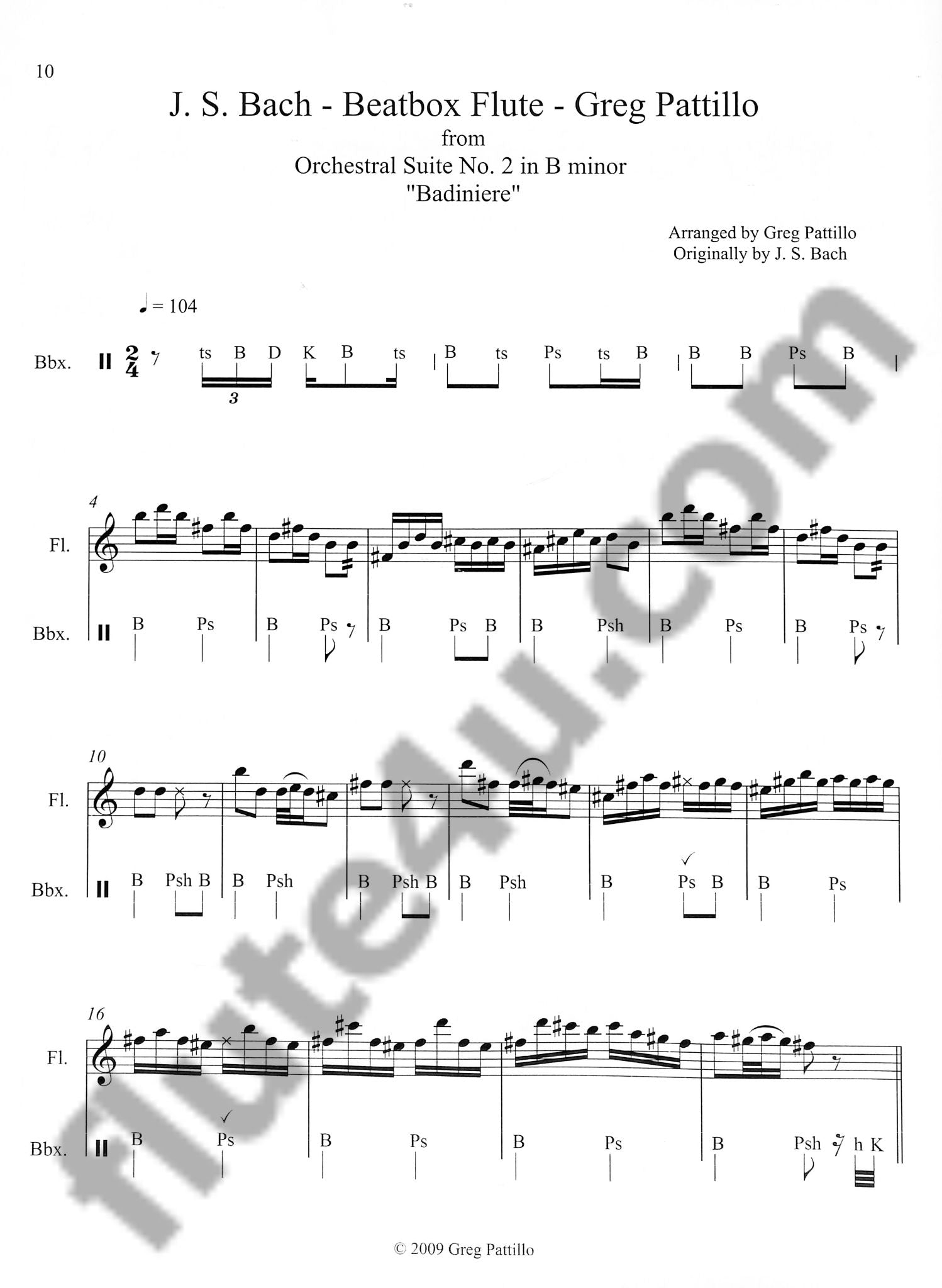 Pattillo, G :: Four Etudes for Beatbox Flute