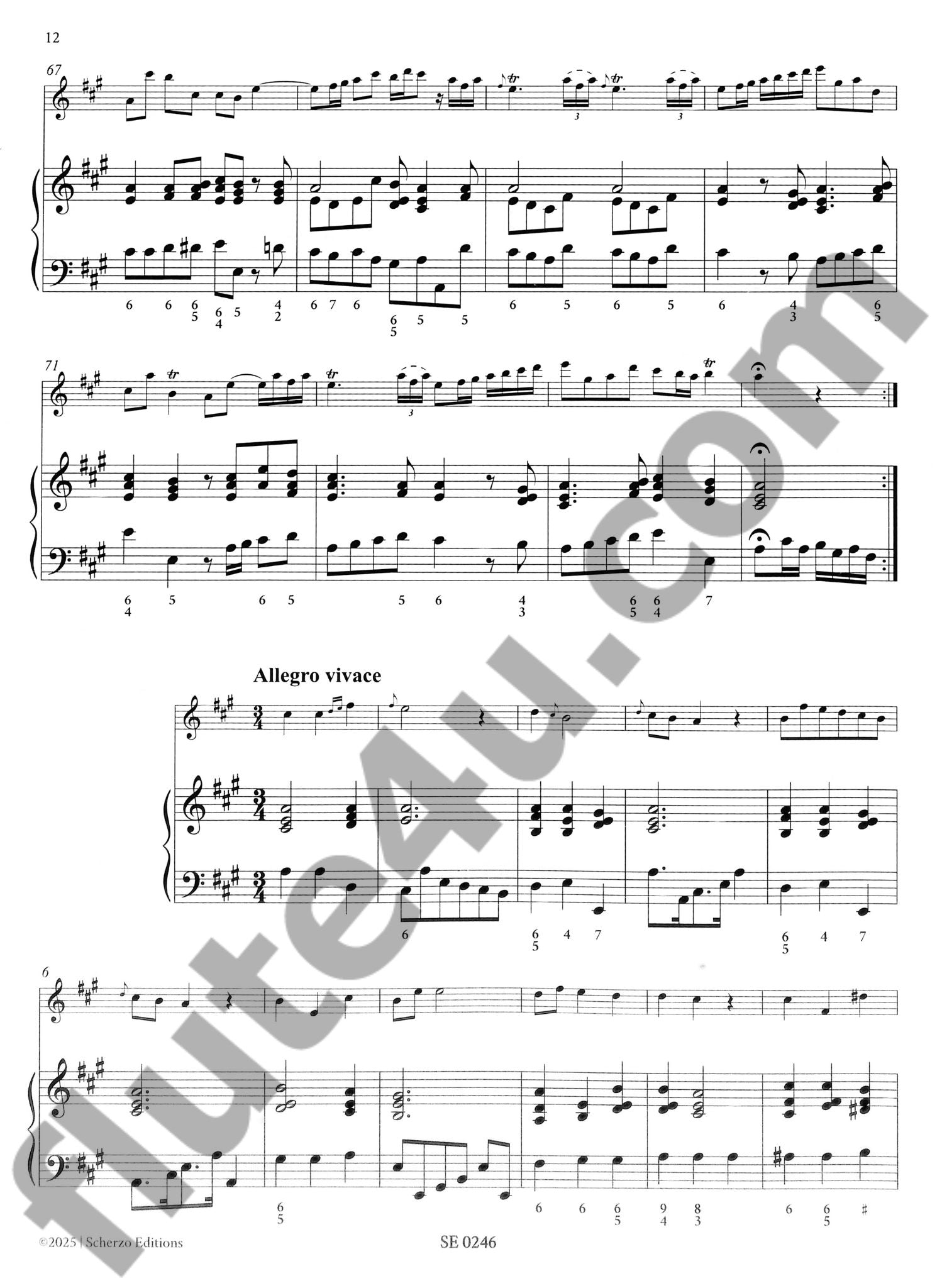 Riedt, FW :: Sonata in A major