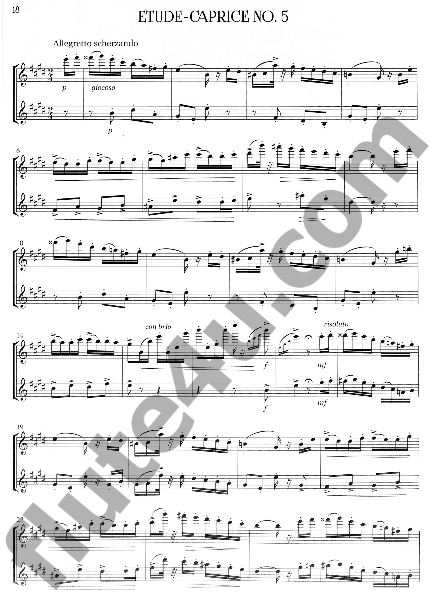 Wieniawski, H :: Complete Collection of Virtuosic Etudes, Volume II: Etudes-Caprices, Op. 18