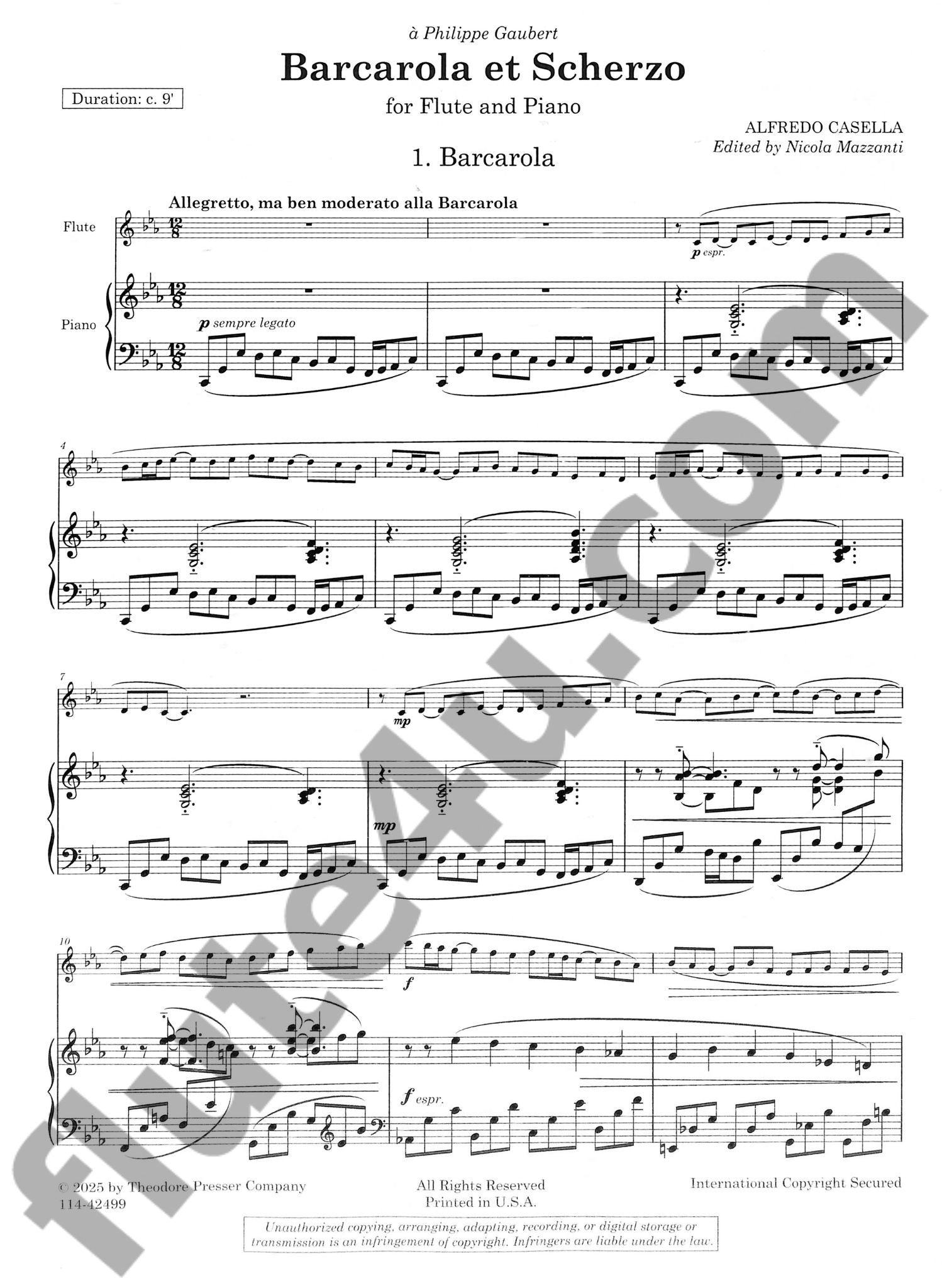 Casella, A :: Barcarola et Scherzo