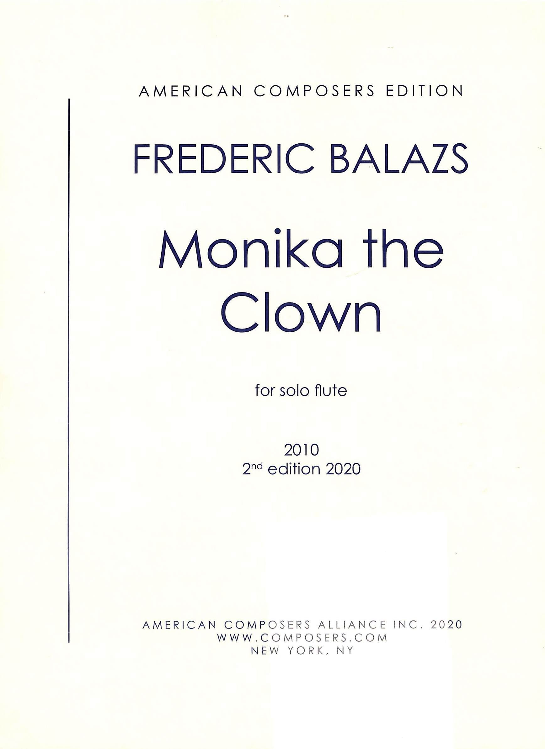 Balazs, F :: Monika the Clown