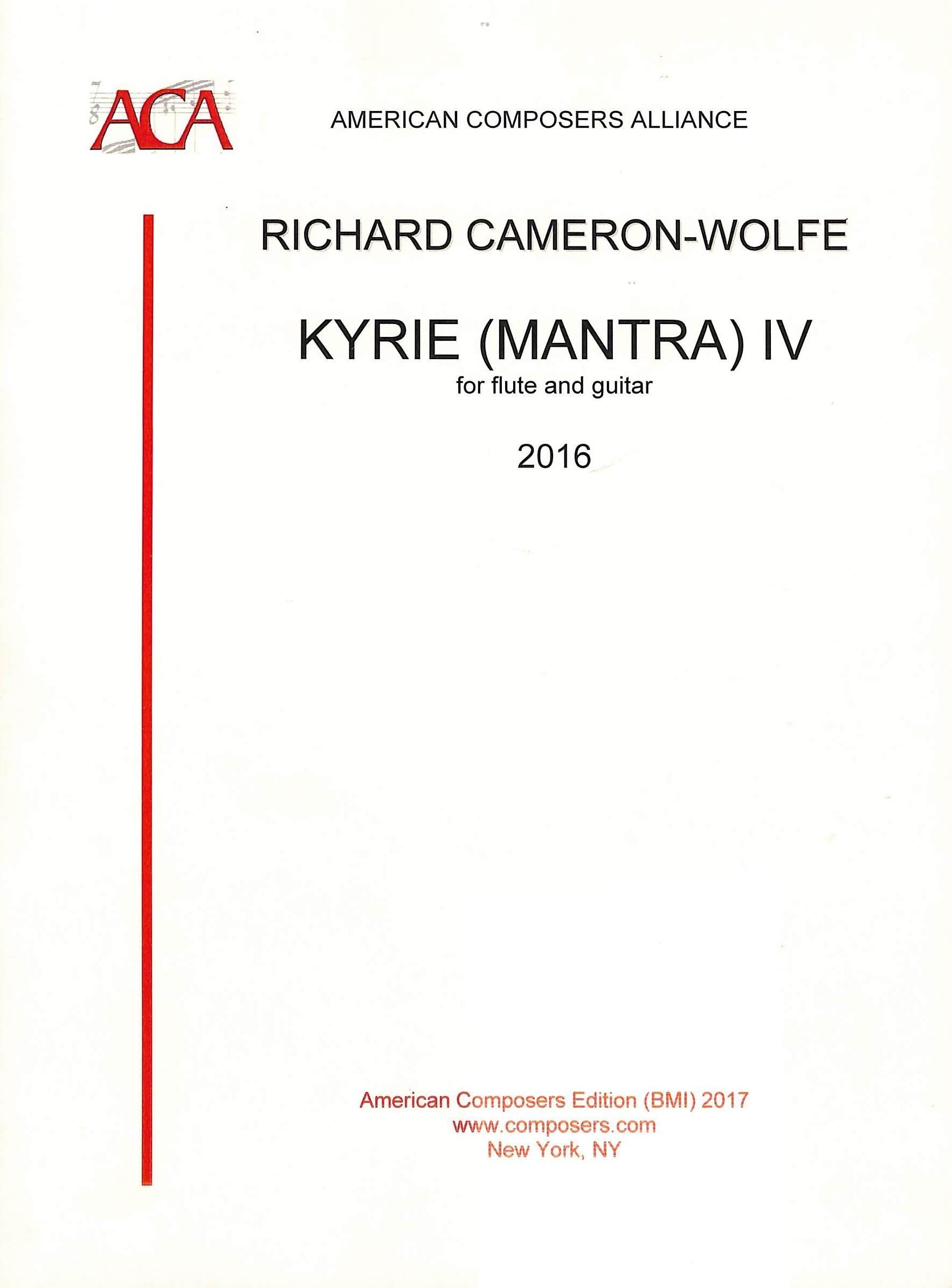 Cameron-Wolfe, R :: Kyrie (Mantra) IV