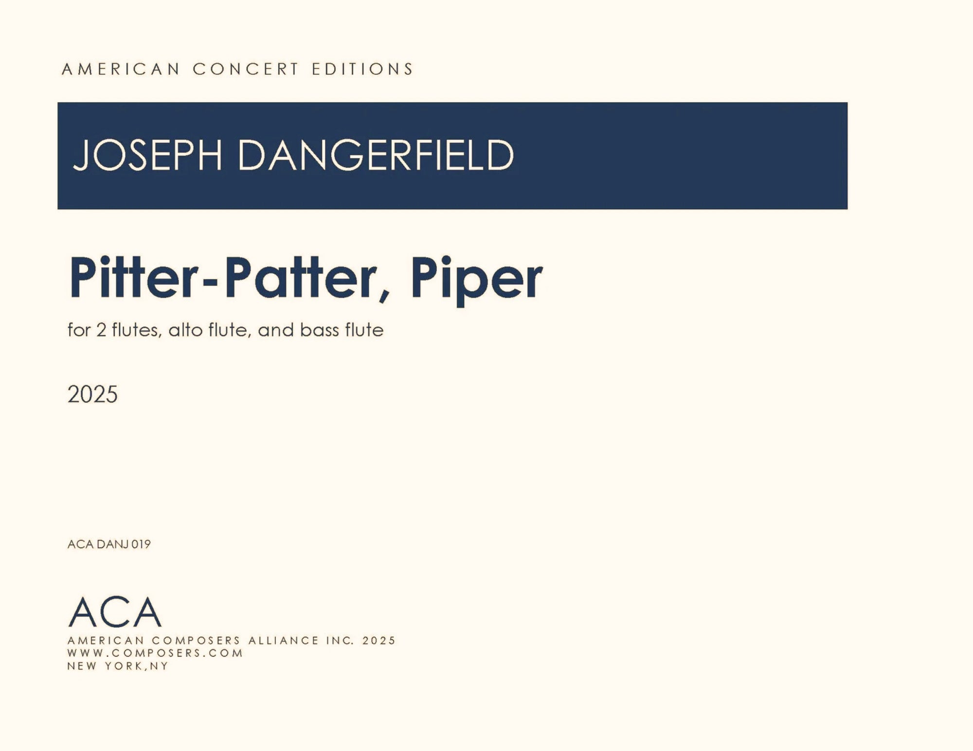 Dangerfield, J :: Pitter-Patter, Piper