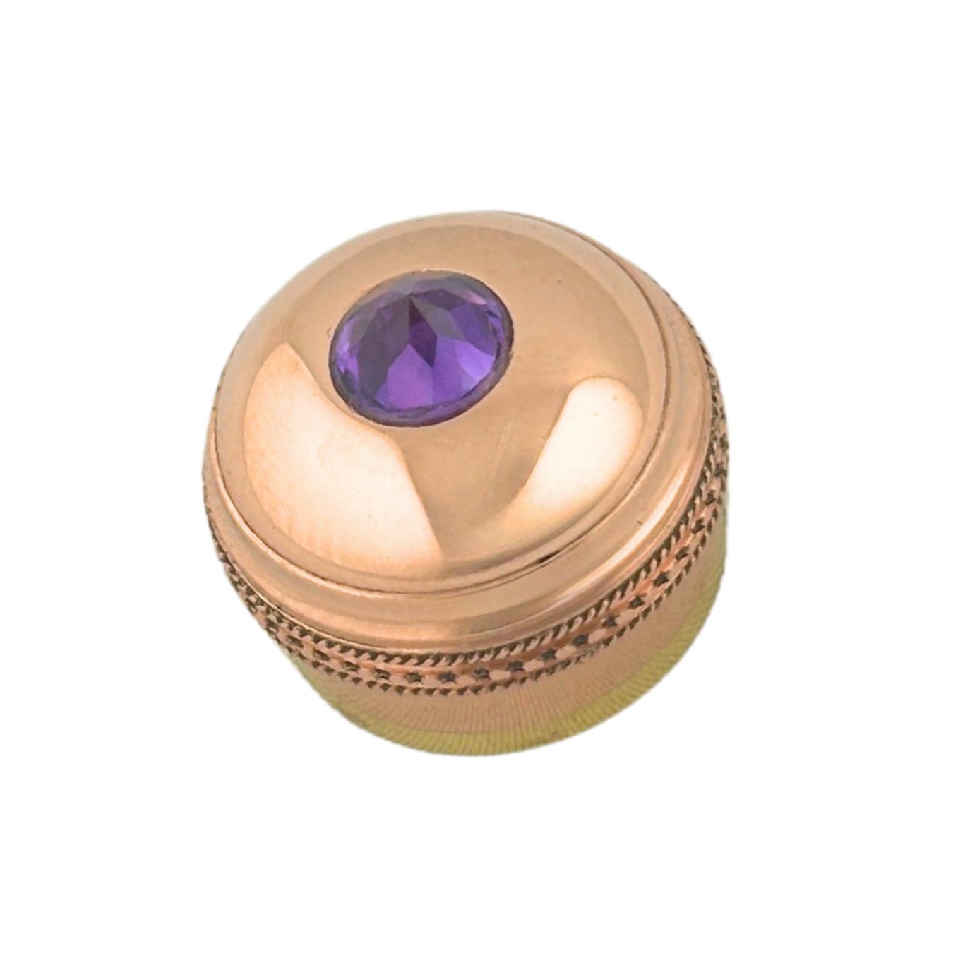 Amethyst Gemstone Flute Crown Gold (Faceted)