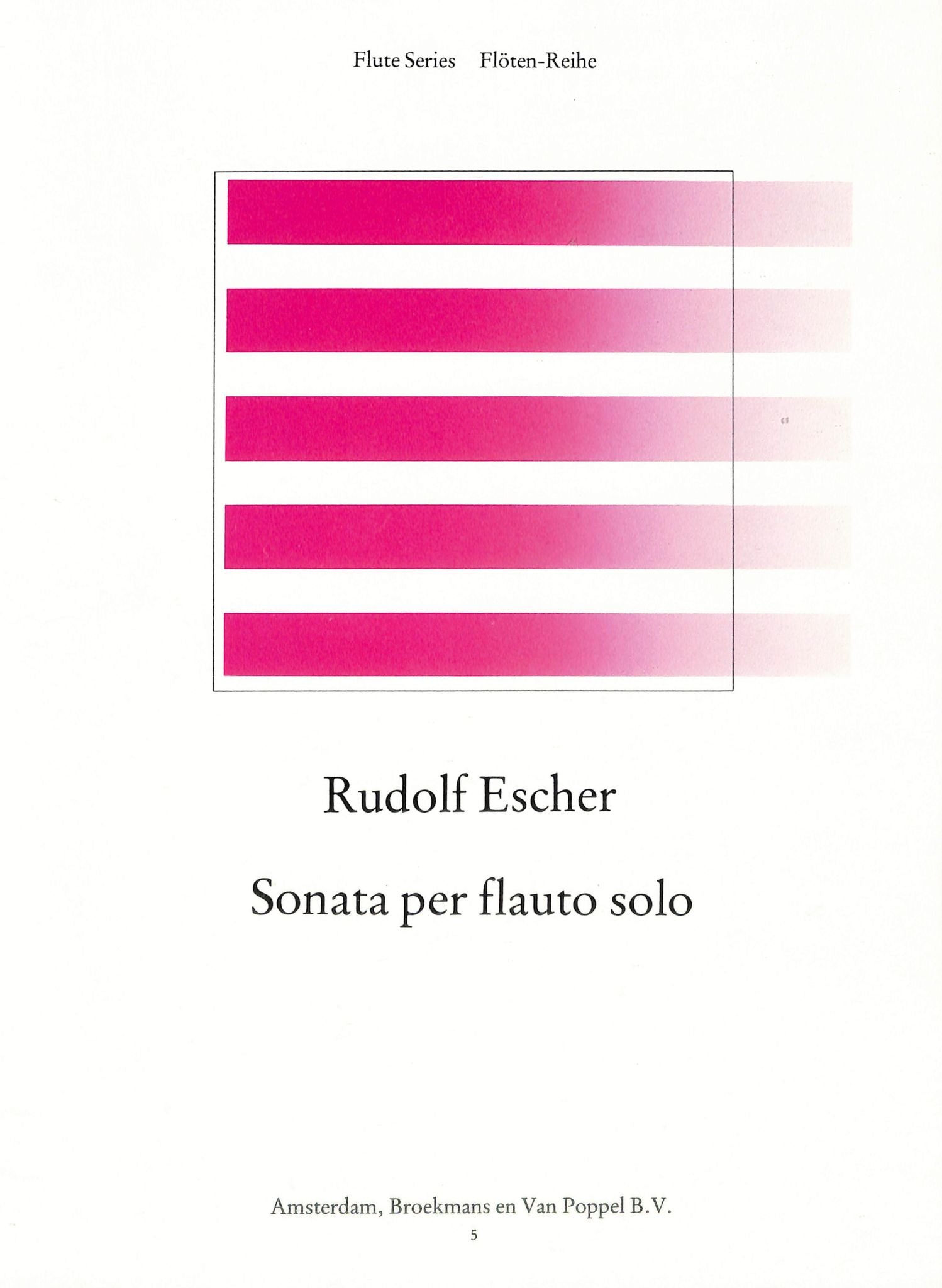 Escher, R :: Sonata per flauto solo [Sonata for solo flute]