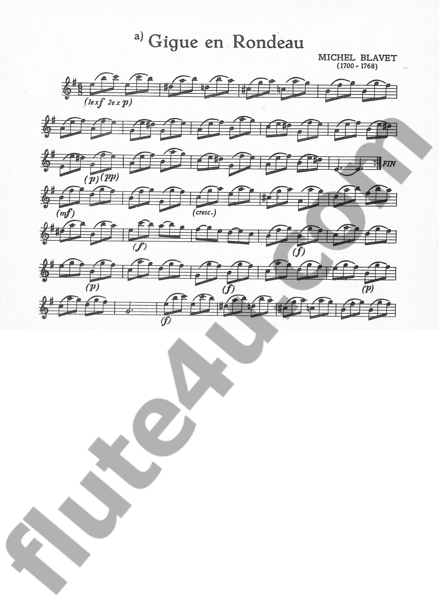 Blavet, M :: Gigue en Rondeau | Rondeau