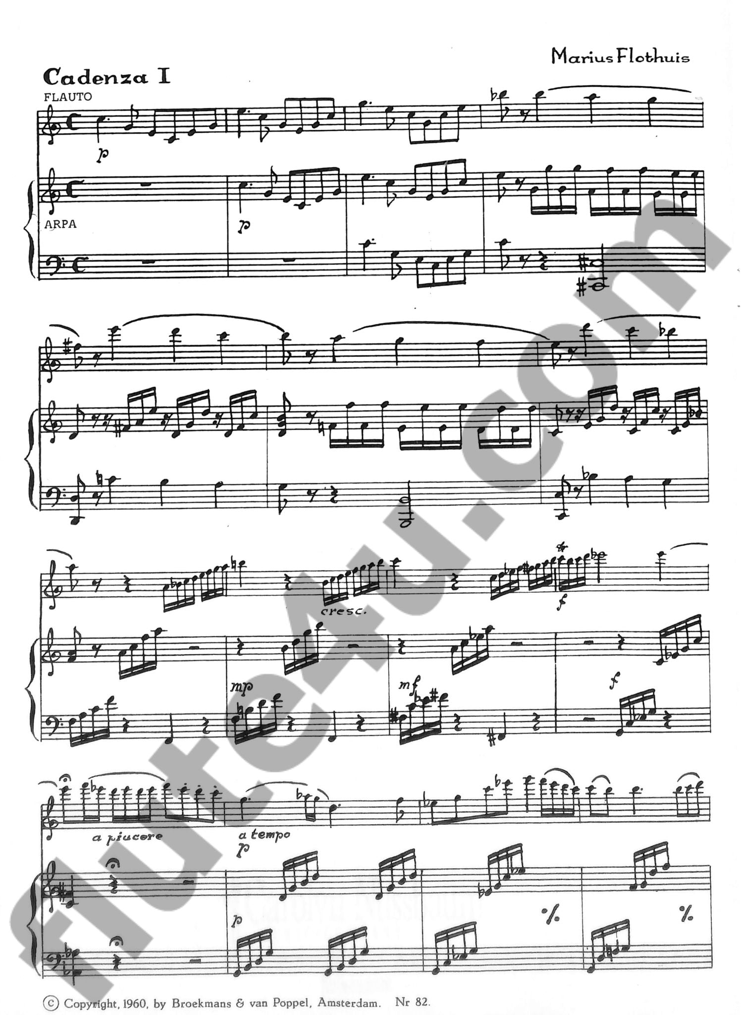 Flothuis, M :: Cadenzas for Mozart's Concerto in C major (K.V. 299)
