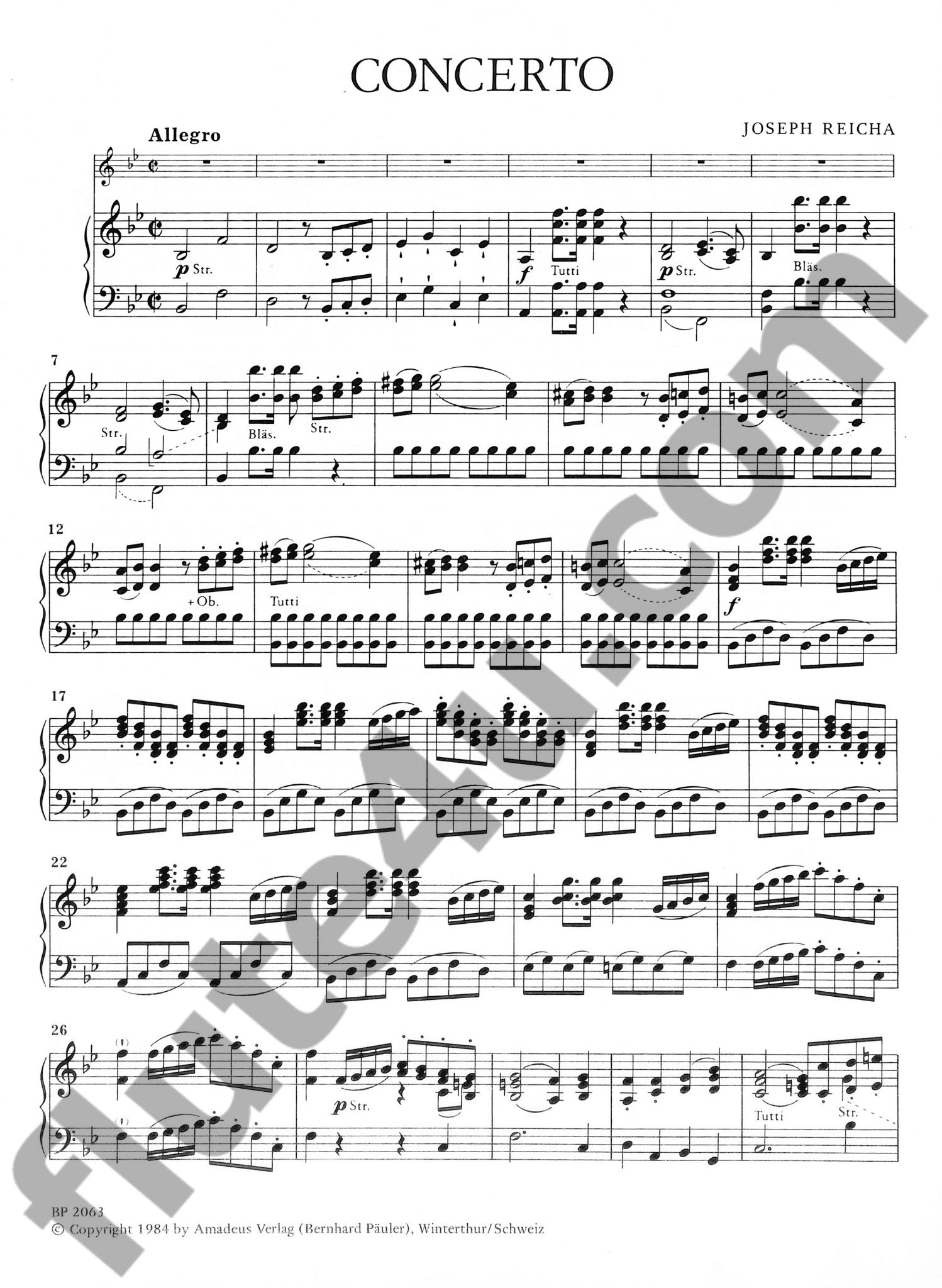 Reicha, J :: Concerto