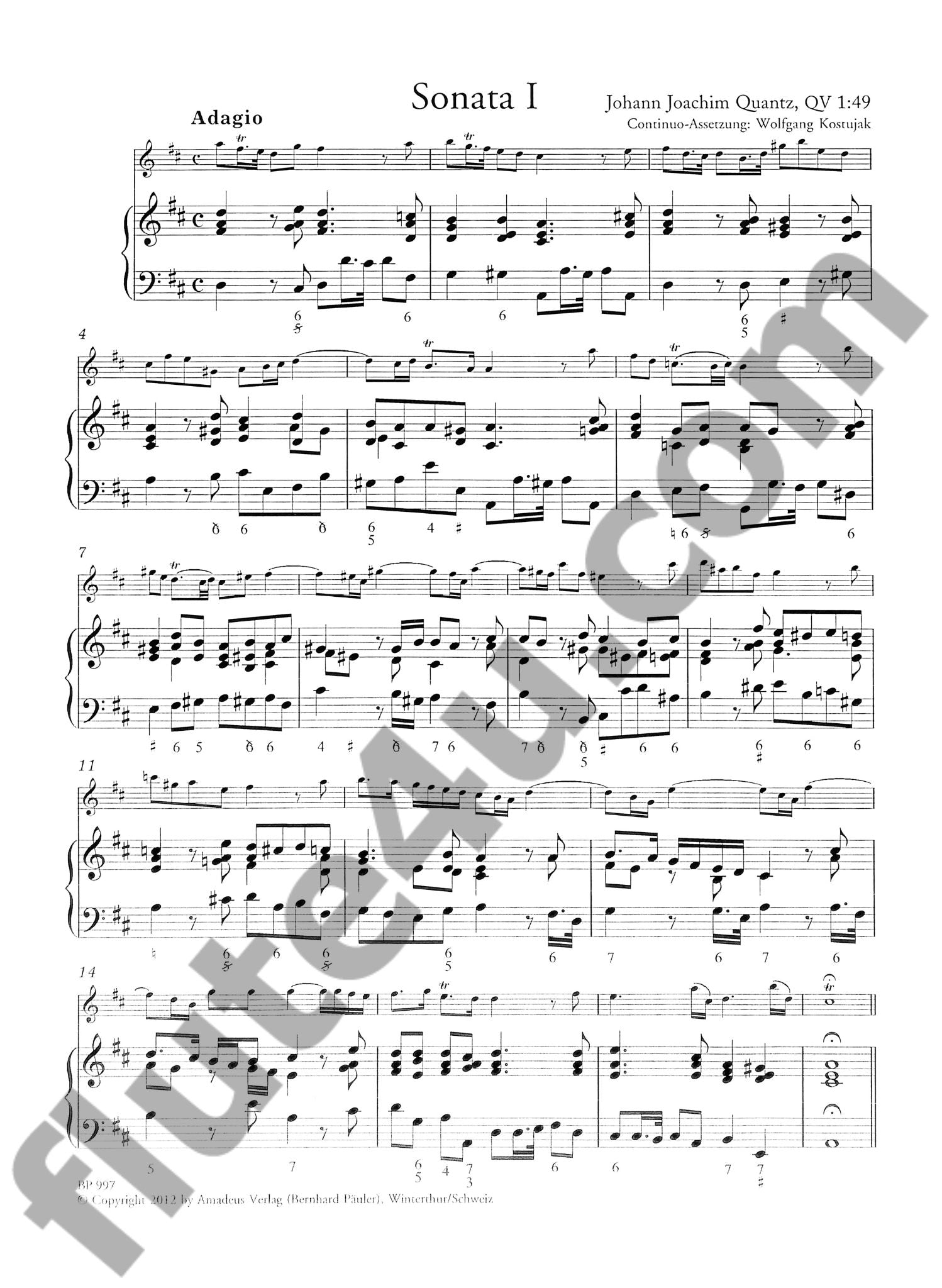 Quantz, JJ :: Sechs italienische Sonaten [Six Italian Sonatas]
