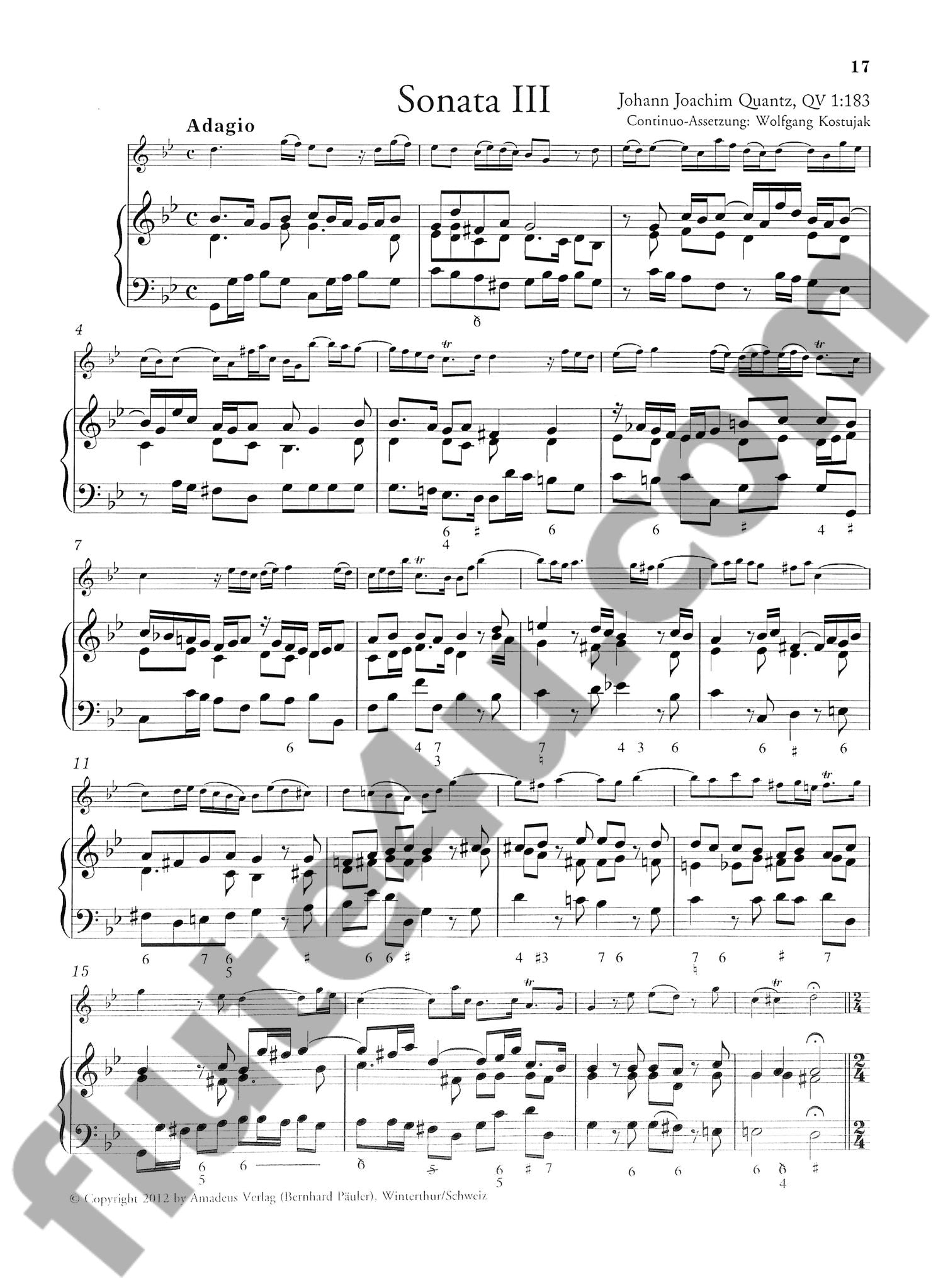 Quantz, JJ :: Sechs italienische Sonaten [Six Italian Sonatas]