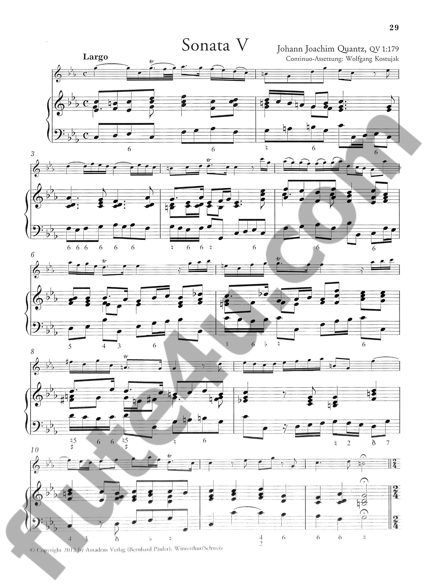 Quantz, JJ :: Sechs italienische Sonaten [Six Italian Sonatas]