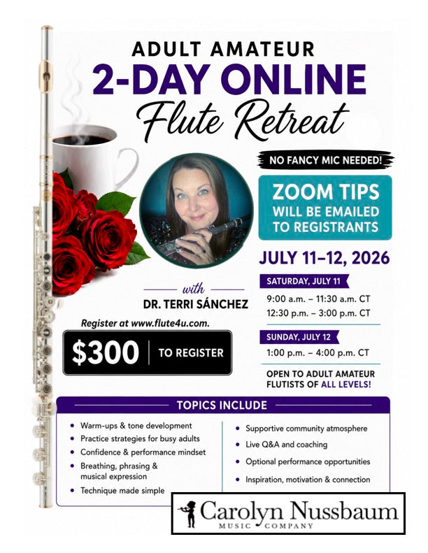 Adult Amateur Online Flute Retreat with Dr. Terri Sánchez